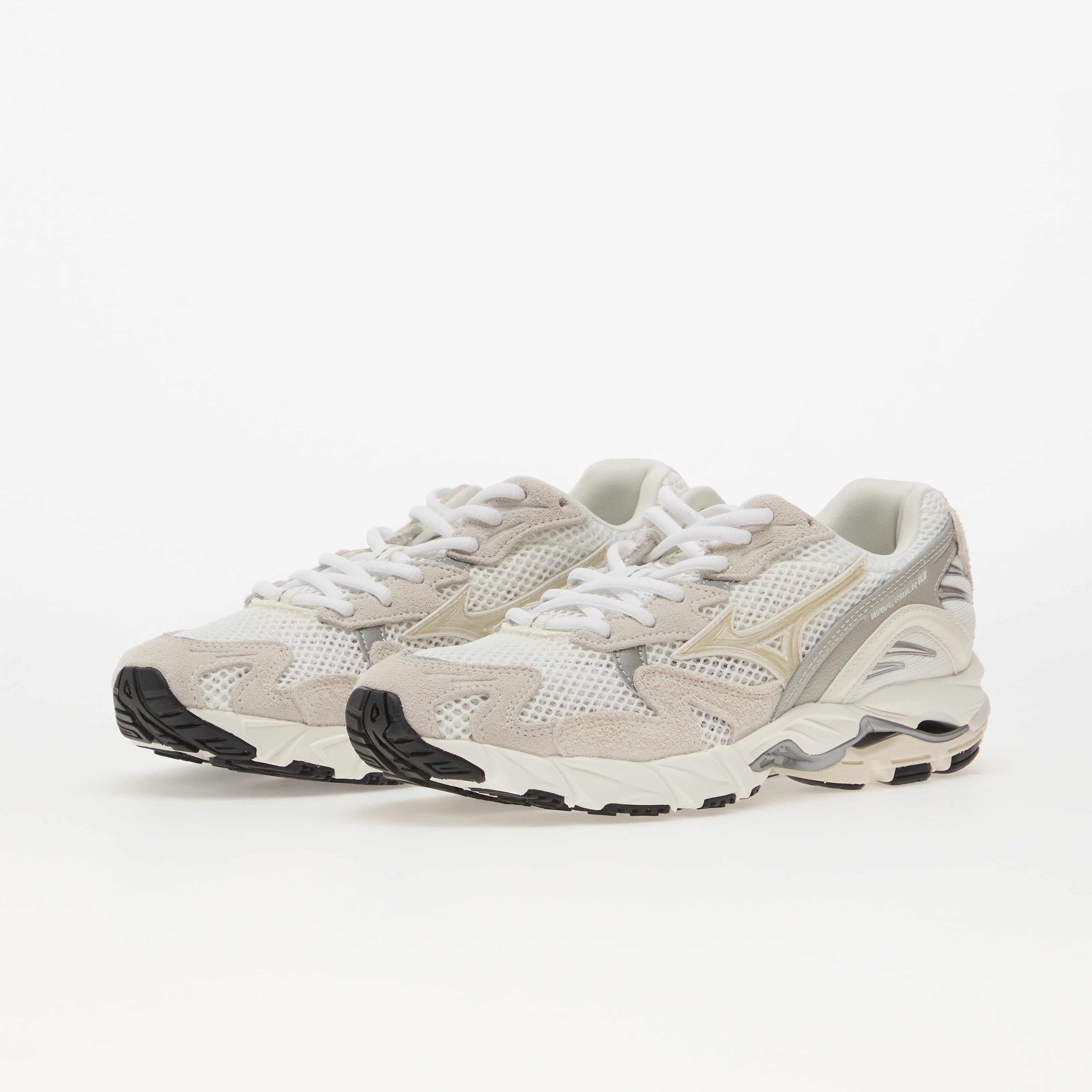 Mizuno Сникърси Wave Rider 10 Suede GF White/ Snow White/ Harbor Mist