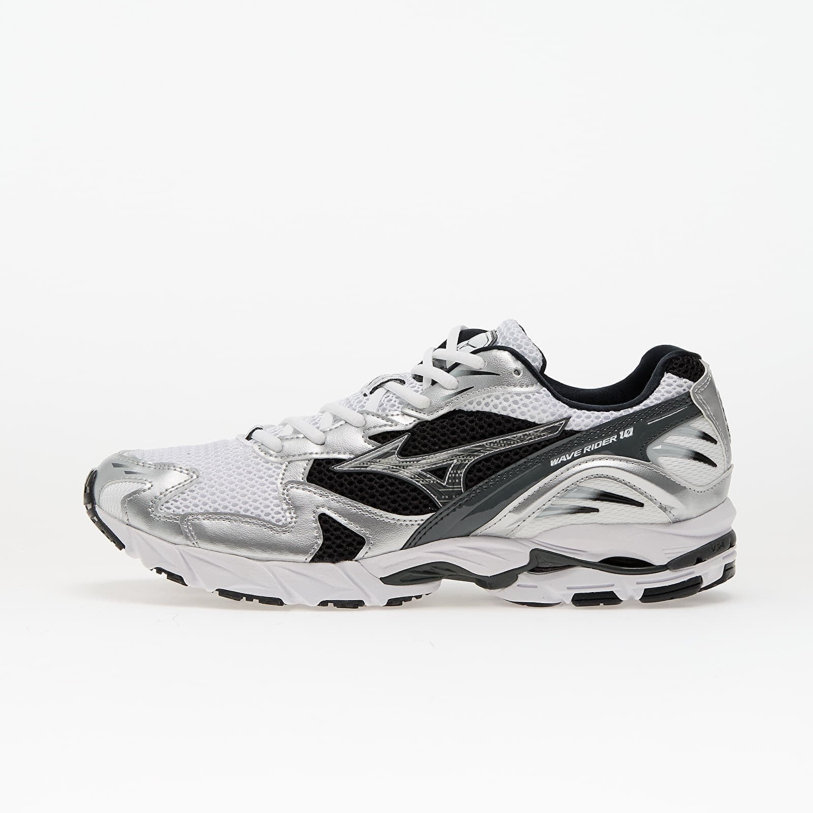 Mizuno Сникърси Wave Rider 10 White/ Silver/ Black