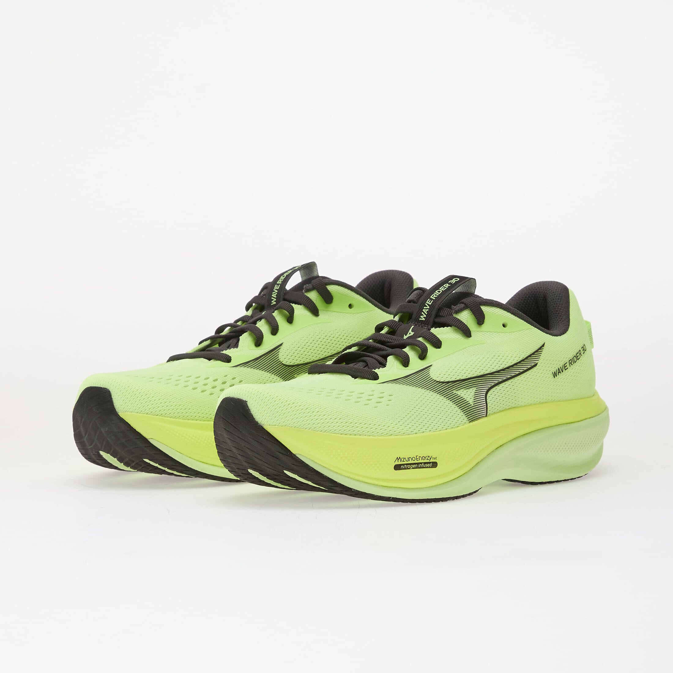 Mizuno Сникърси WAVE RIDER 30 Lime Pulp/ Black Oyster/ GF White