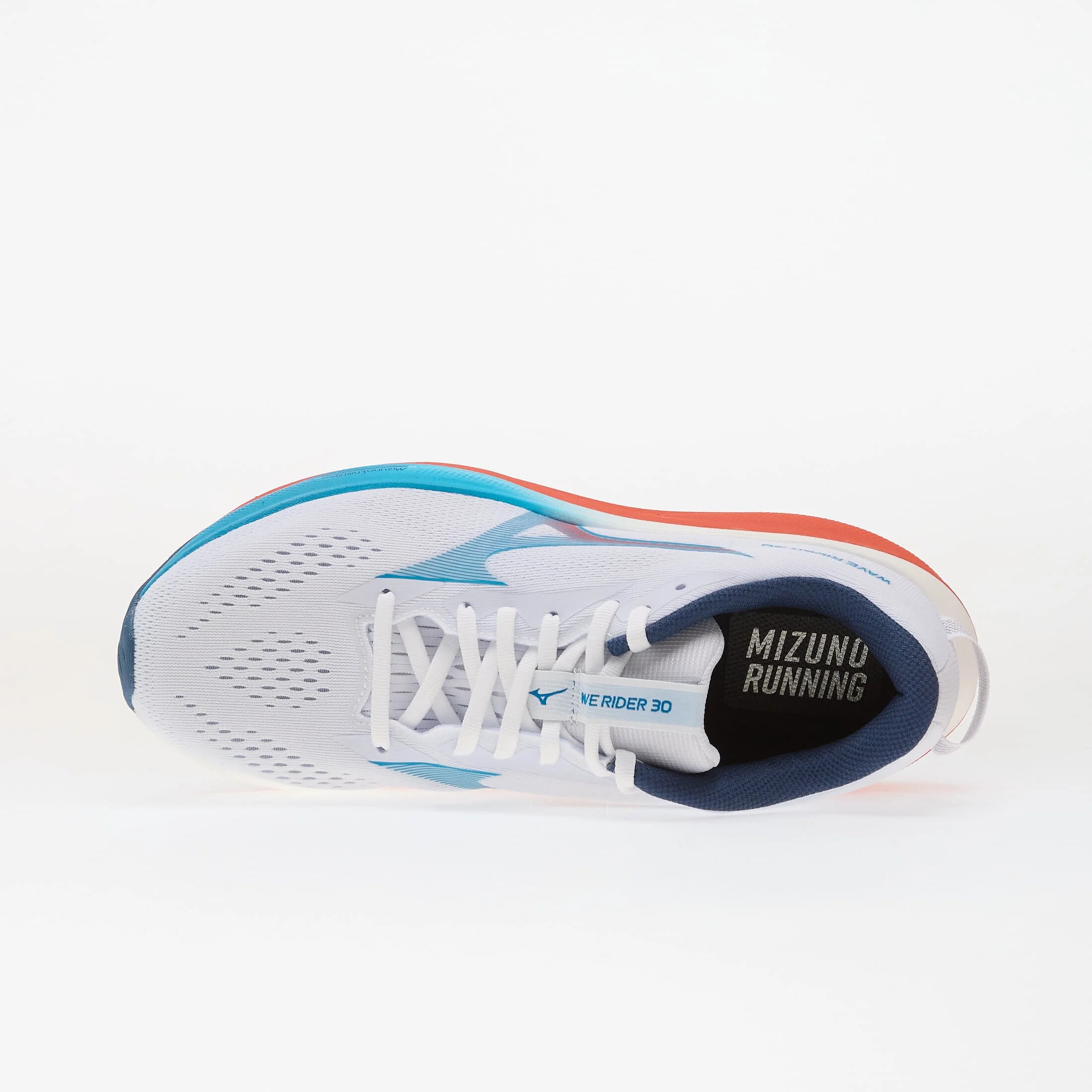Mizuno Сникърси WAVE RIDER 30 White/ Blue Jewel/ Orange