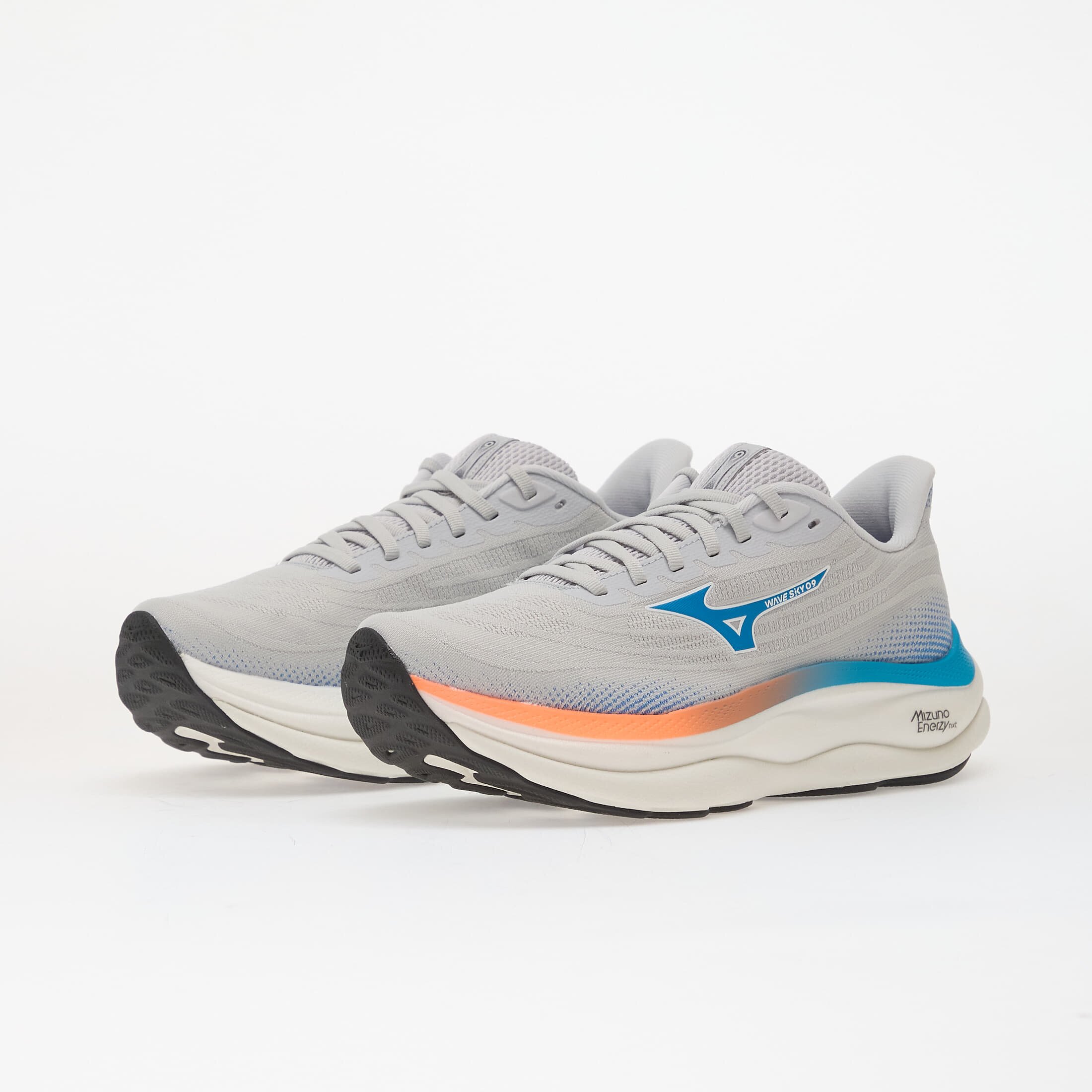 Mizuno Сникърси WAVE SKY 9 Cloudscape/ Blue Jewel/ Lava Orange
