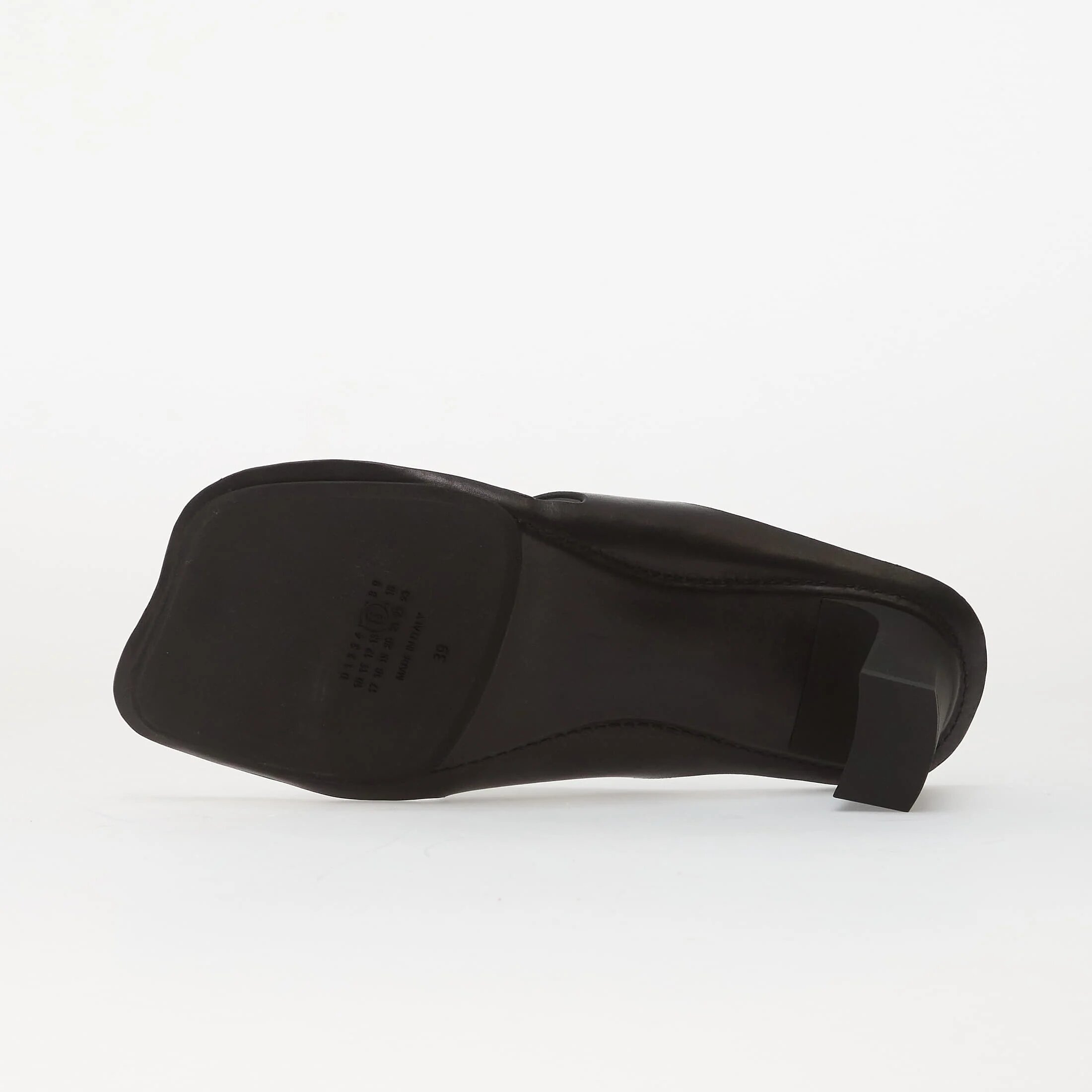 MM6 Maison Margiela MM6 Anatomic Leather Flip Flop Mules Black