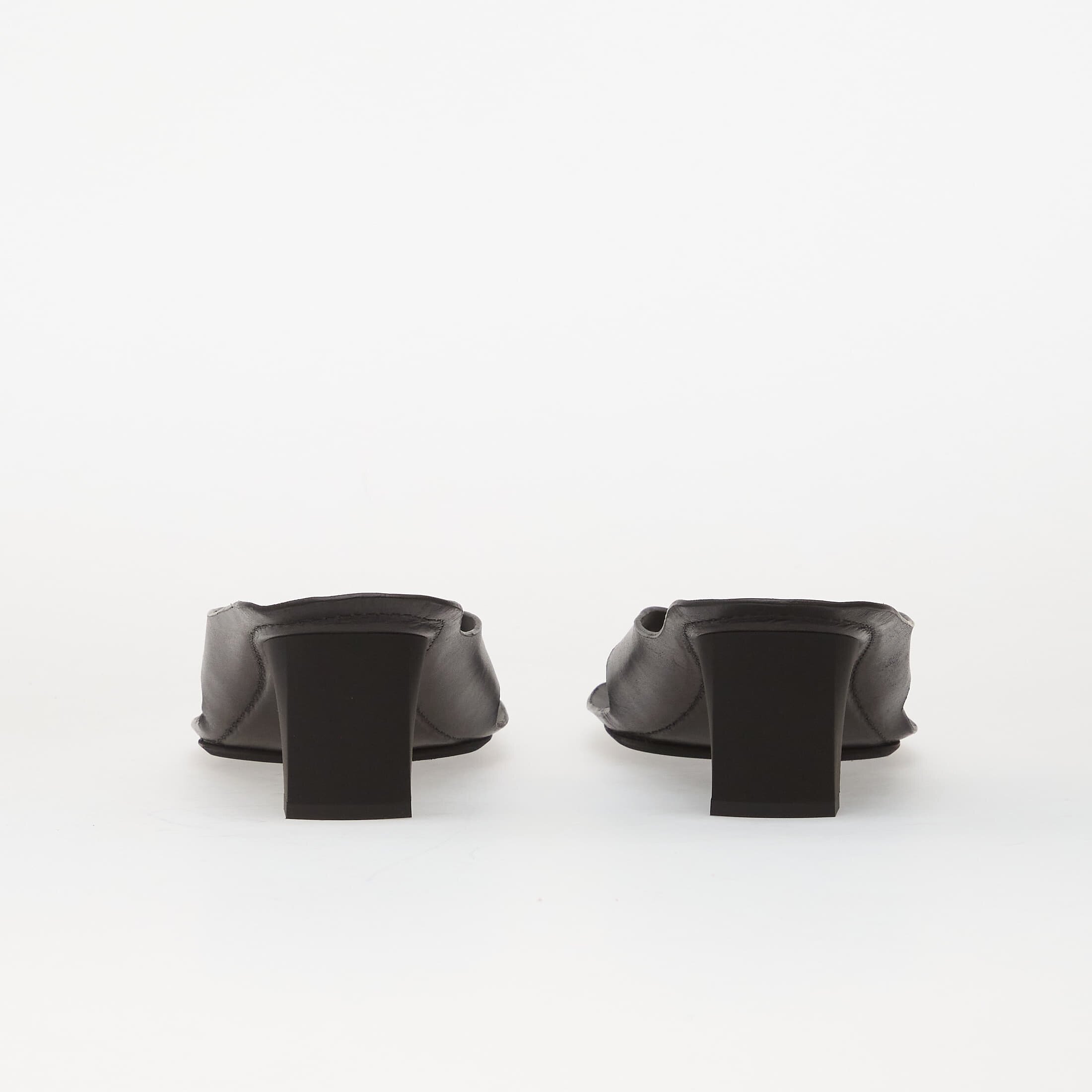 MM6 Maison Margiela MM6 Anatomic Leather Flip Flop Mules Black