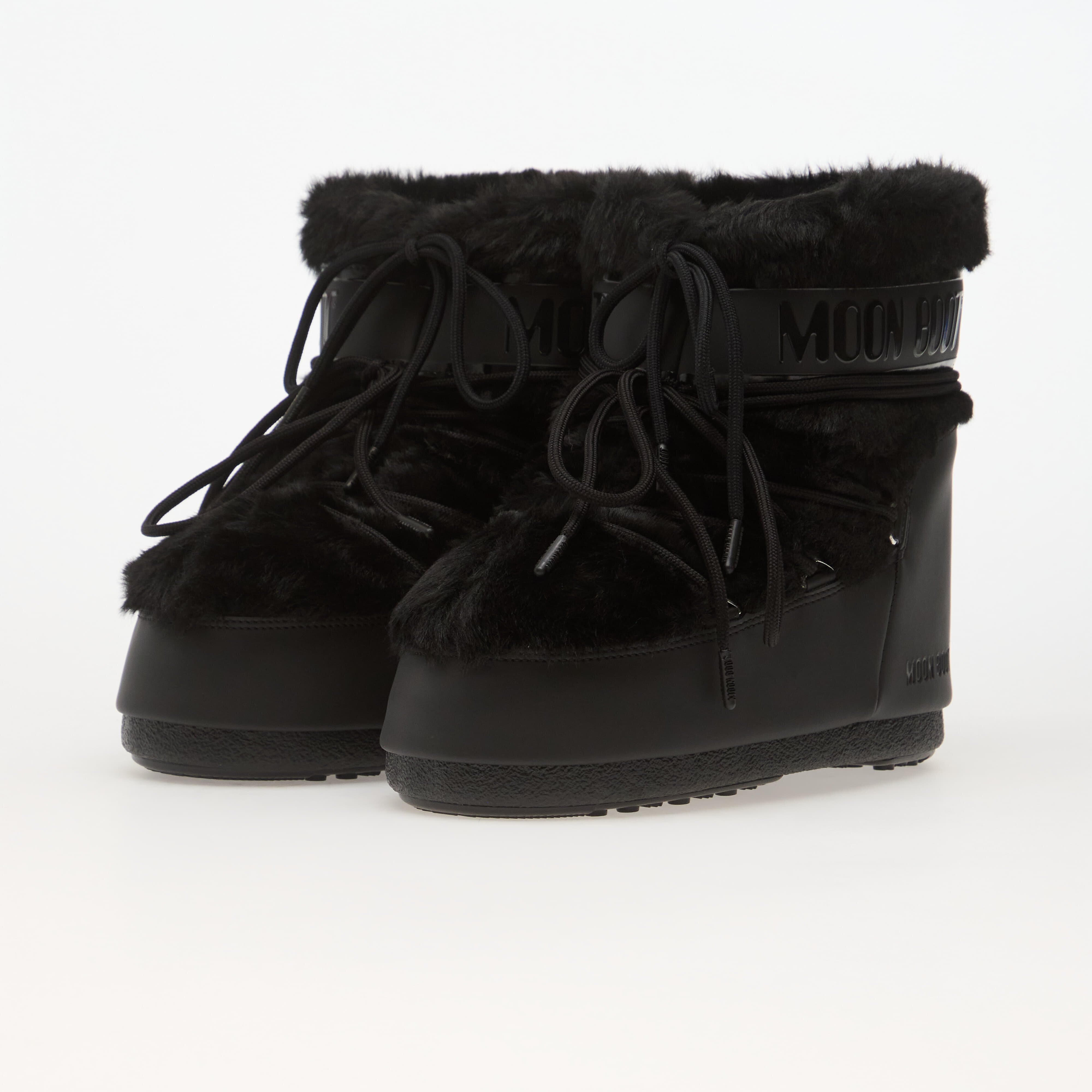 Moon Boot Обувки Icon Low Faux Fur Black