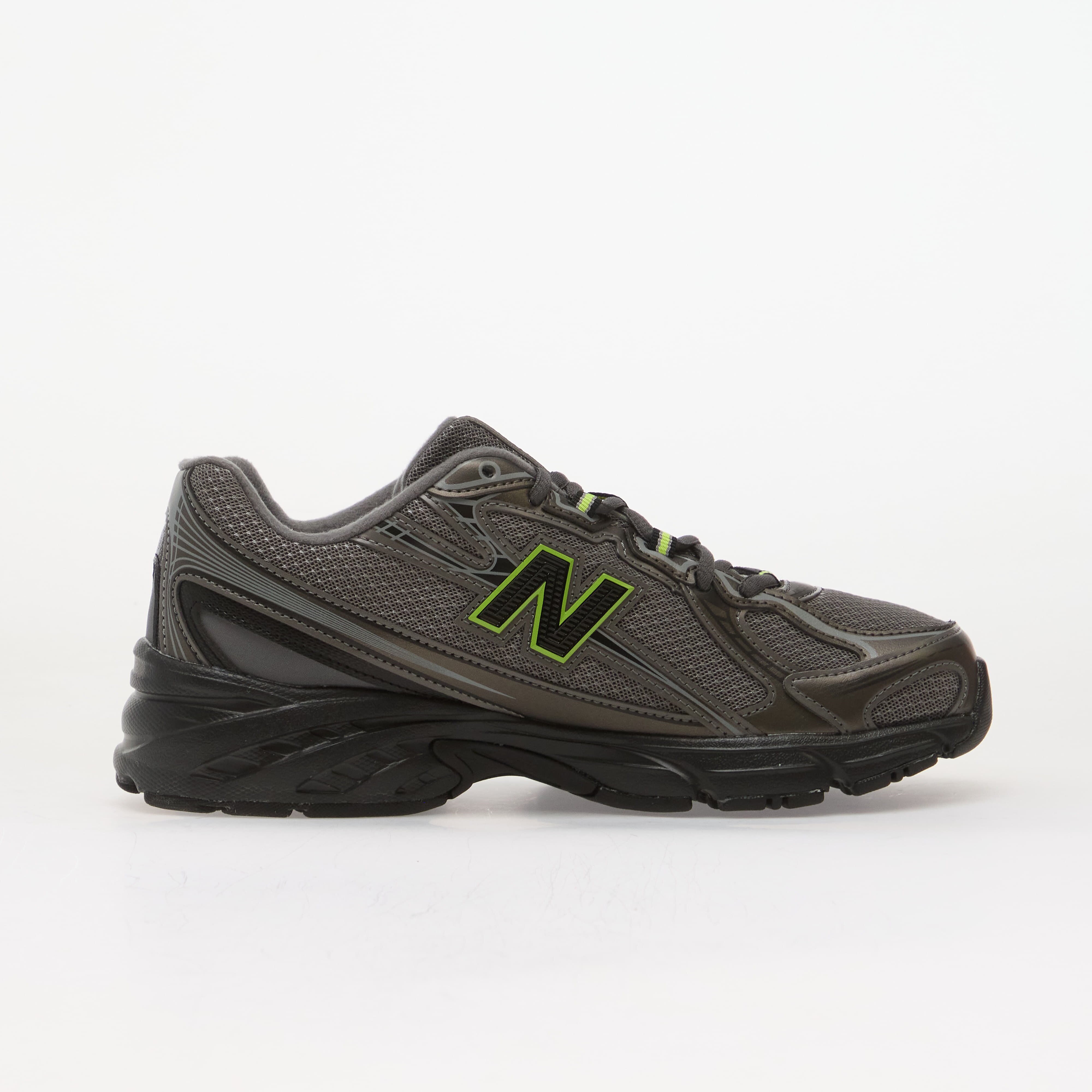 New Balance Обувки 740 Kids Black Metallic/ Alkaline Green