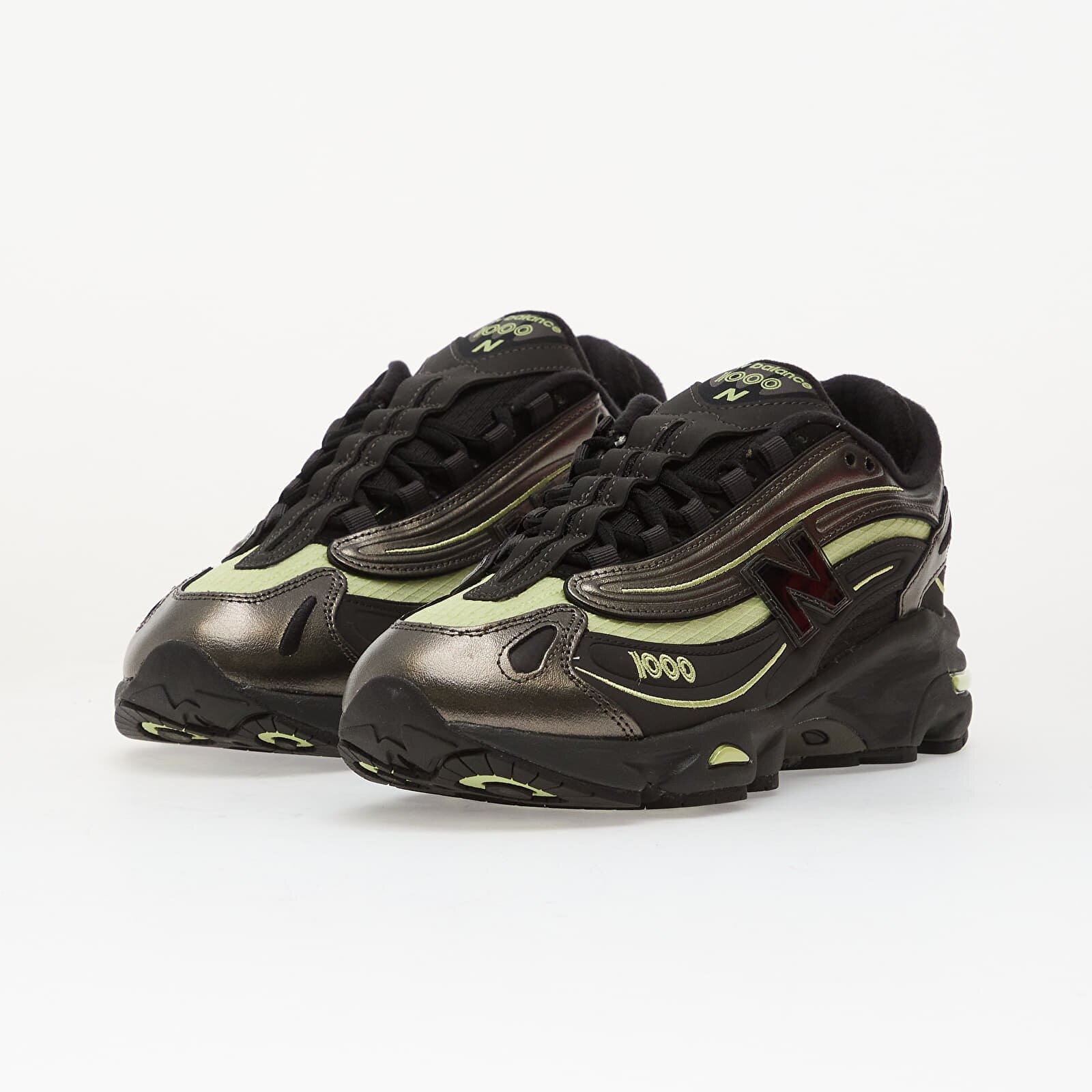 New Balance Сникърси 1000 Black Metallic/ Dry Lime Ykk