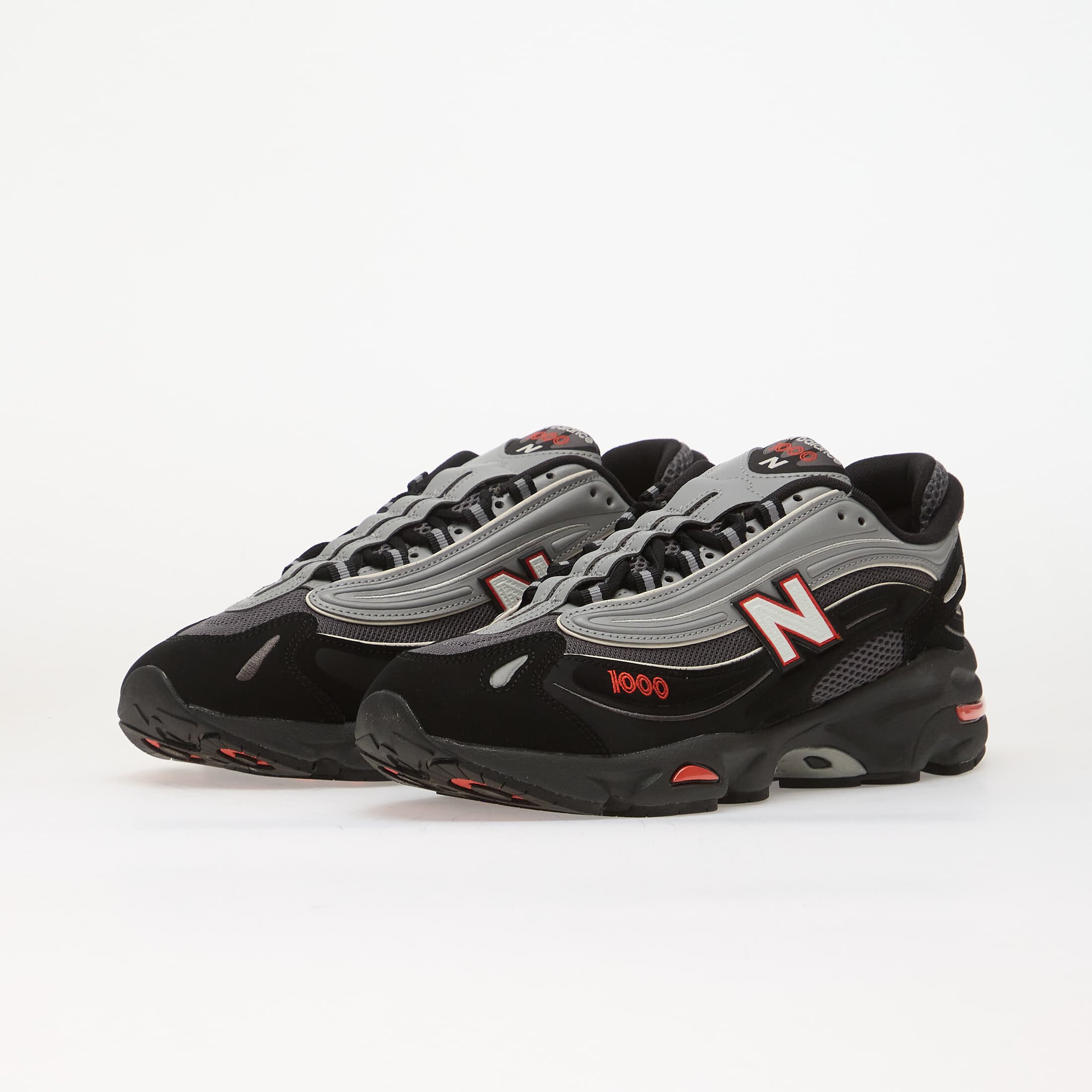 New Balance Сникърси 1000 Black/ Neo Flame
