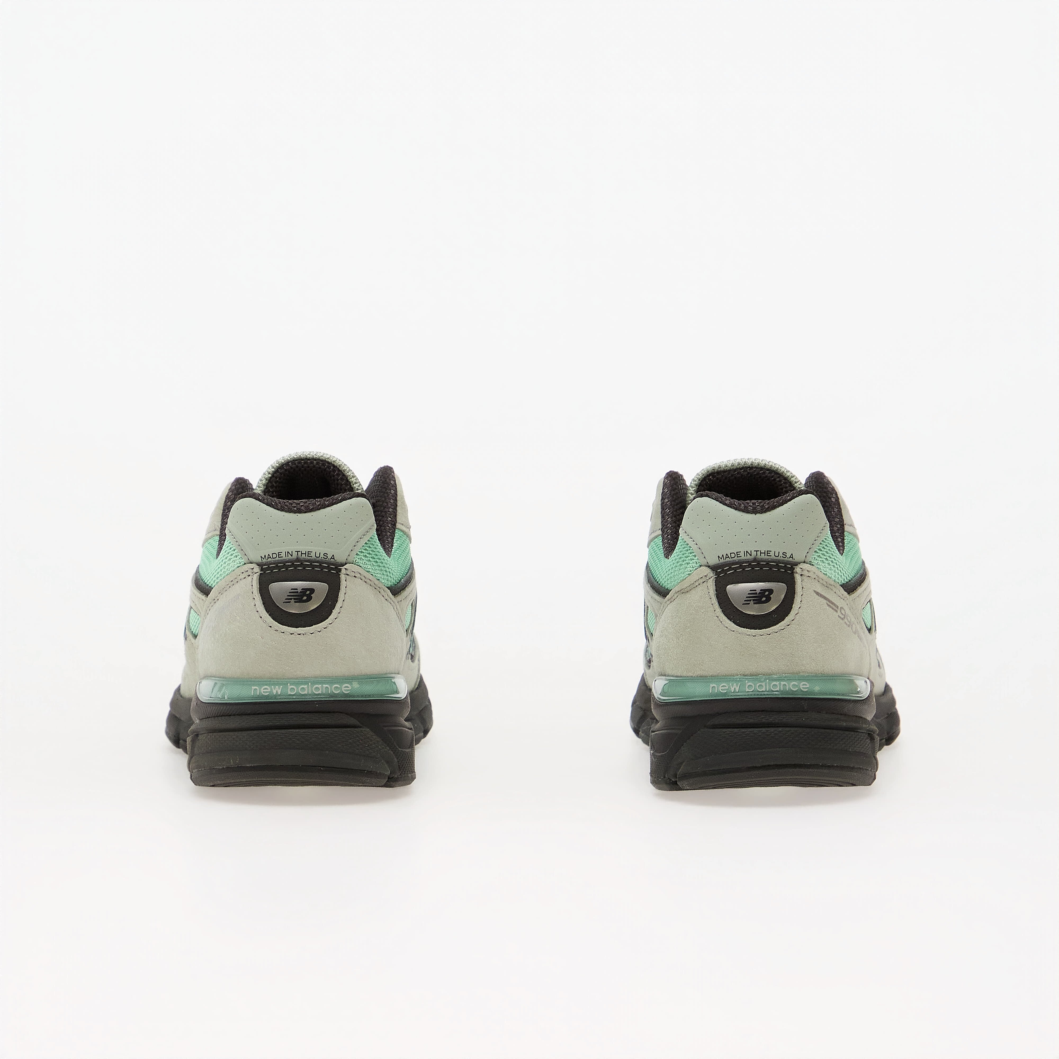 New Balance Сникърси 990 Silver Moss/ Bright Mint/ Black Cement