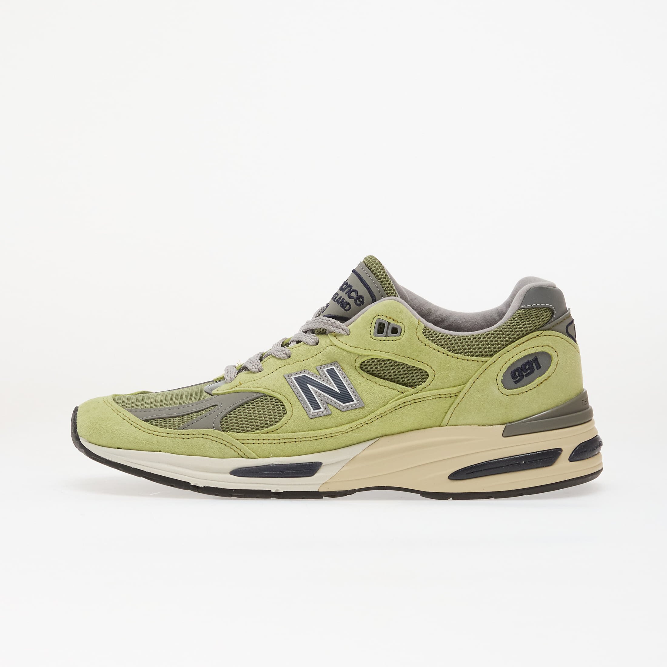New Balance Сникърси 991 Made in UK Green Banana/ Moss/ Moon Mist