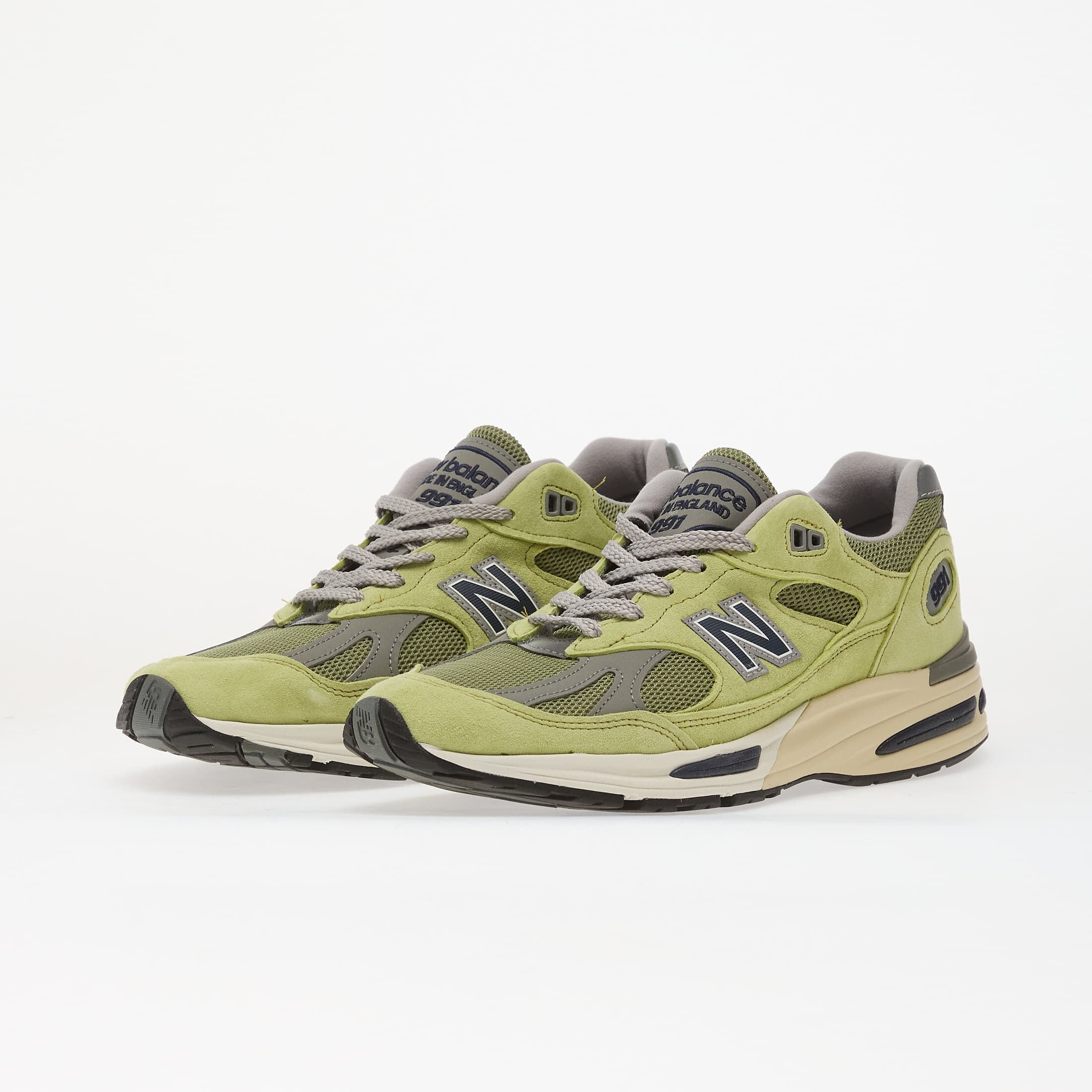 New Balance Сникърси 991 Made in UK Green Banana/ Moss/ Moon Mist