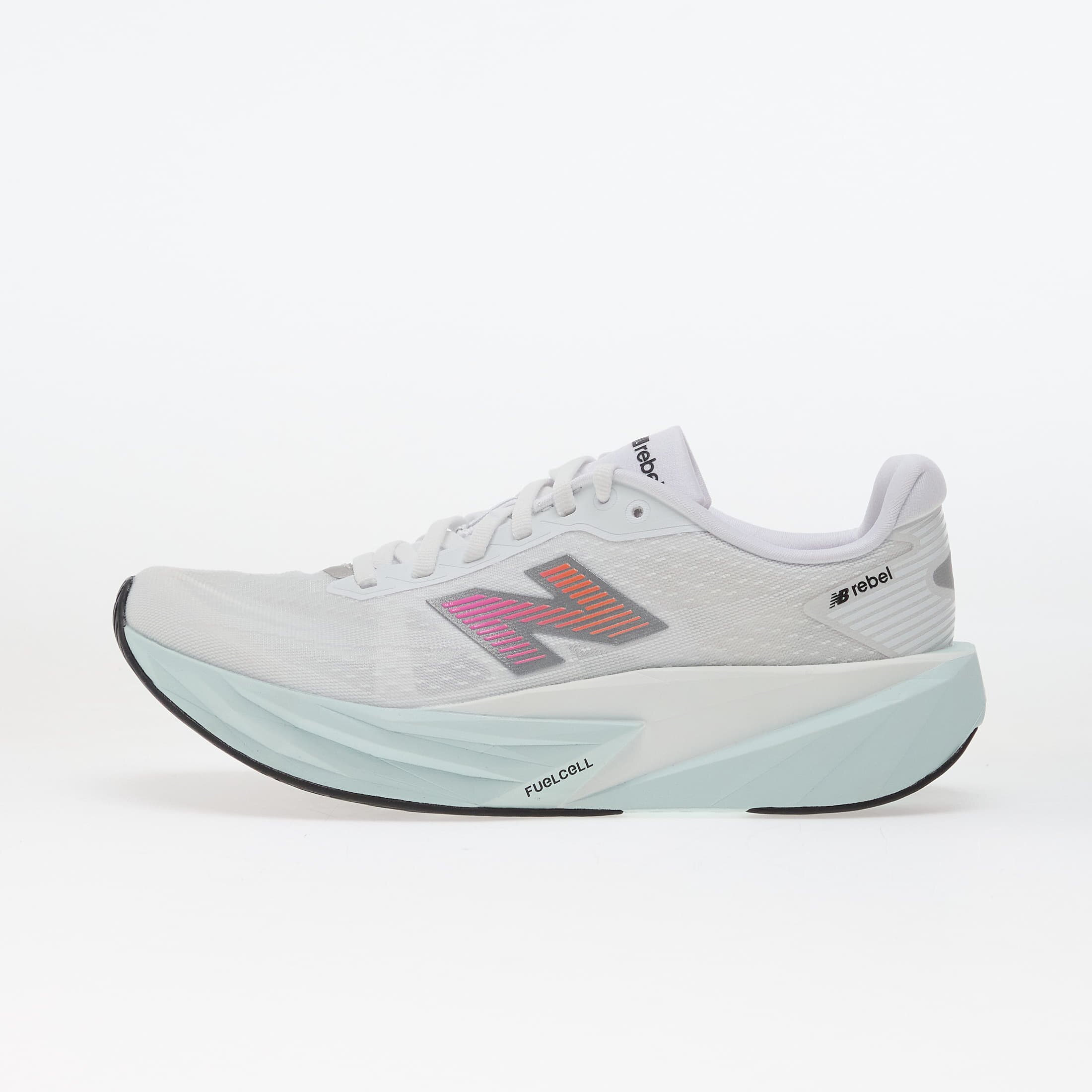 New Balance Сникърси Fuel Cell Rebel v5 White/ Pink Heat/ Glint Blue