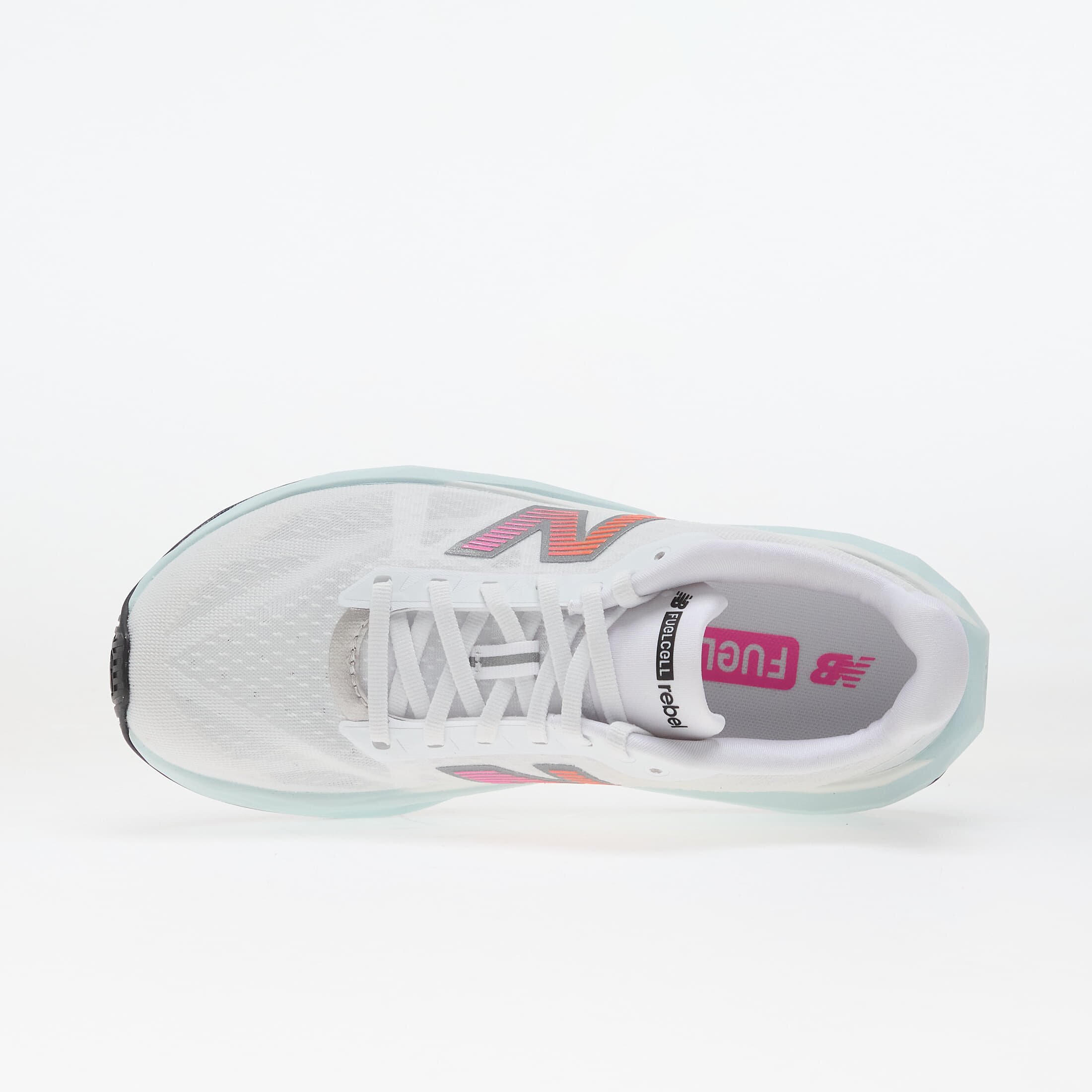 New Balance Сникърси Fuel Cell Rebel v5 White/ Pink Heat/ Glint Blue