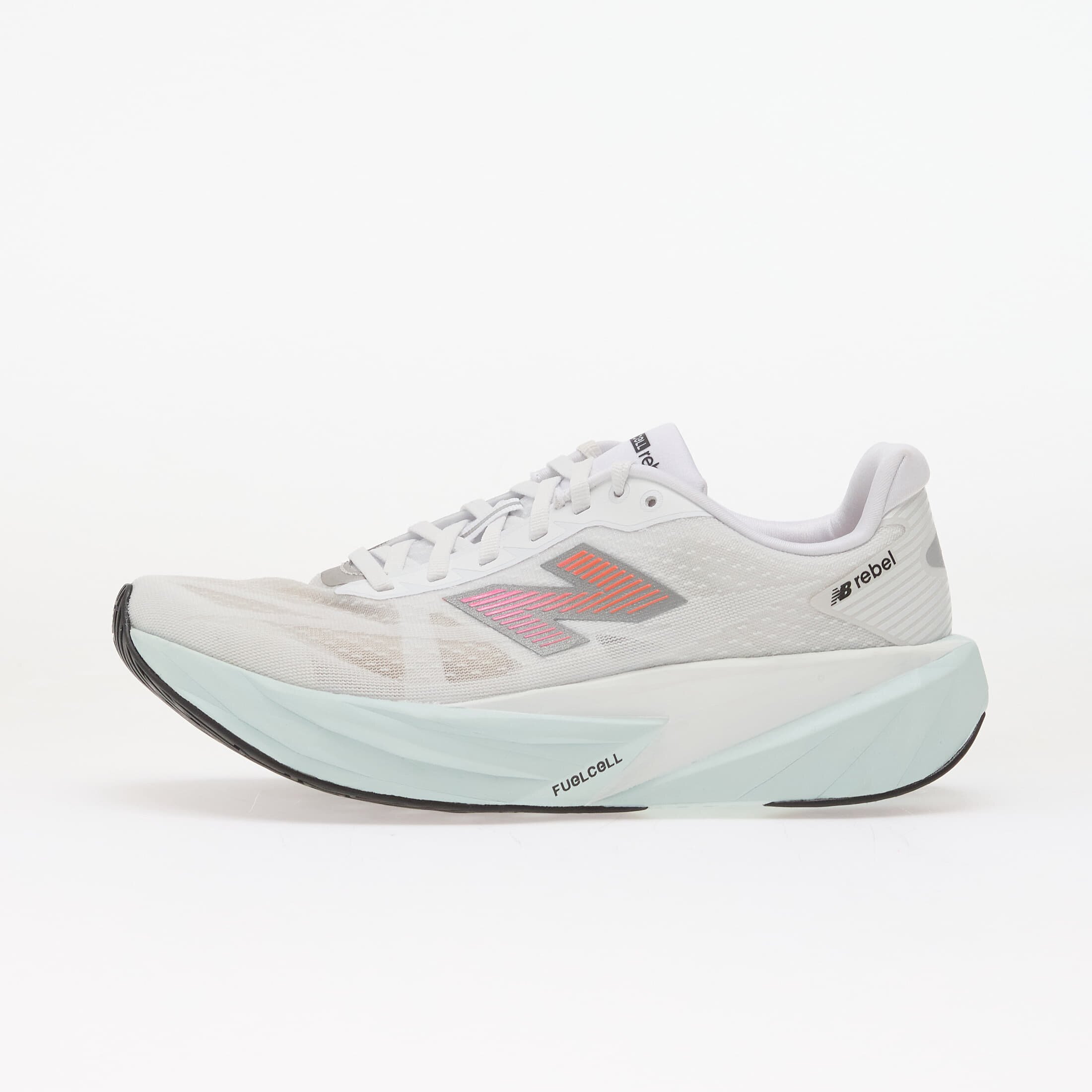 New Balance Сникърси FuelCell Rebel v5 White/ Pink Heat/ Glint Blue