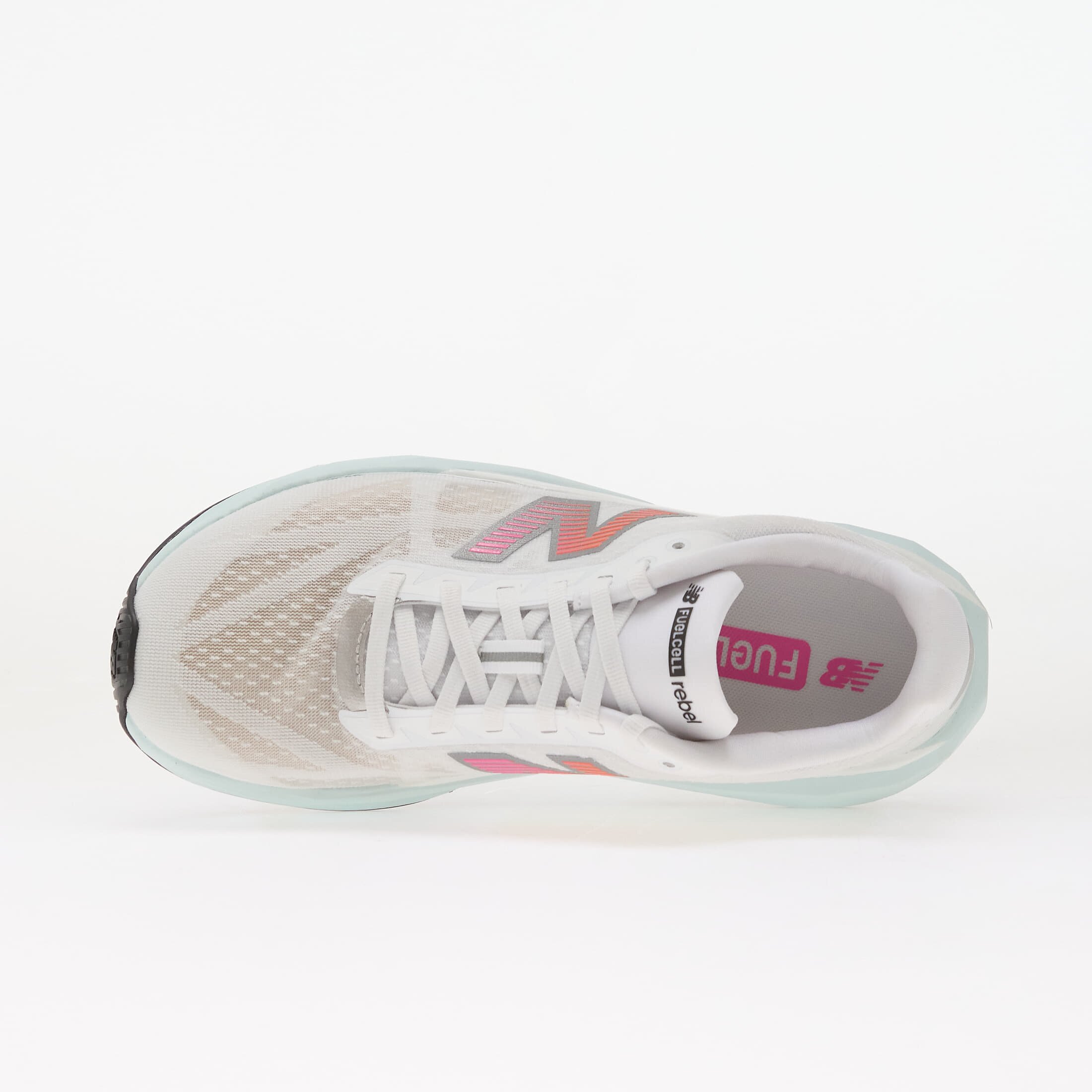 New Balance Сникърси FuelCell Rebel v5 White/ Pink Heat/ Glint Blue