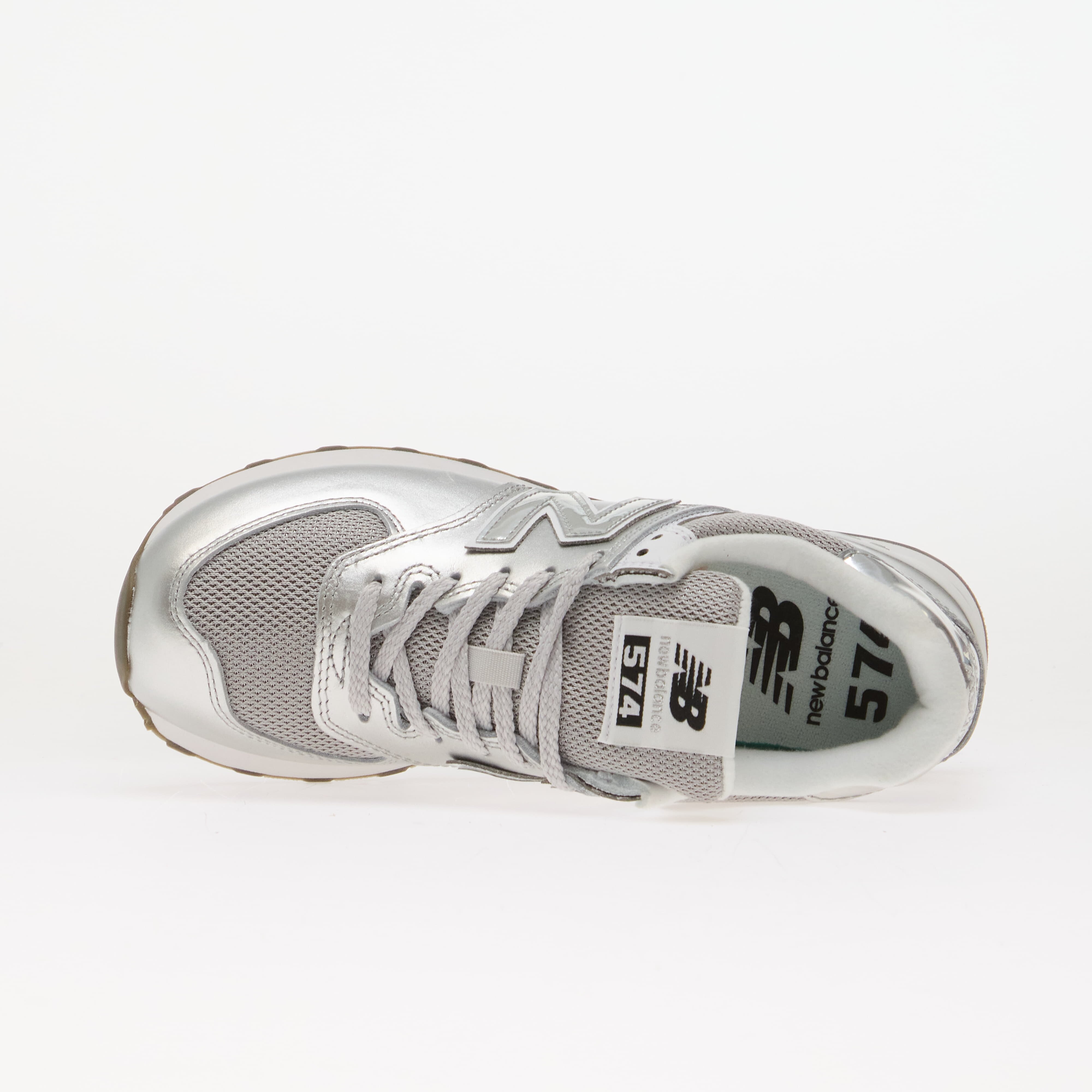 New Balance Сникърси W574 Silver Metallic/ White