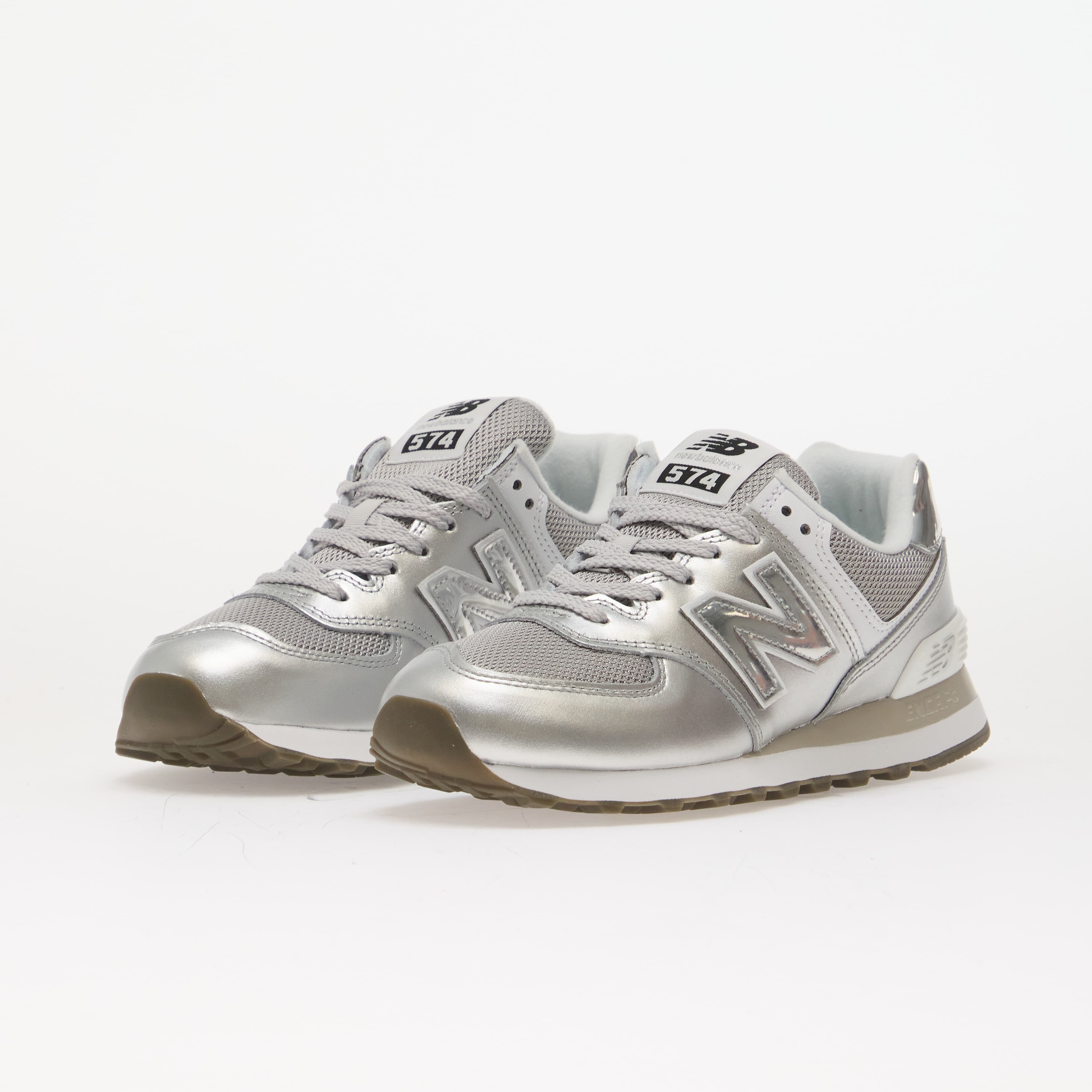 New Balance Сникърси W574 Silver Metallic/ White