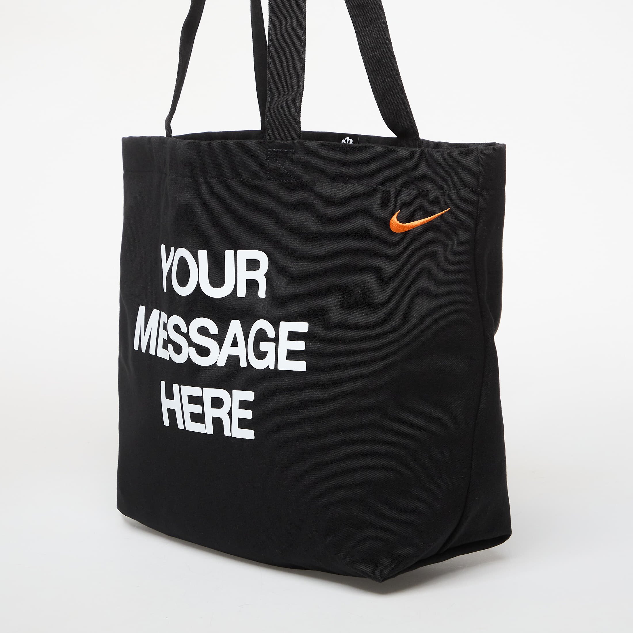 Nike Чанта Heritage "Your Message Here" Tote Bag 22L Black/ White/ Safety Orange