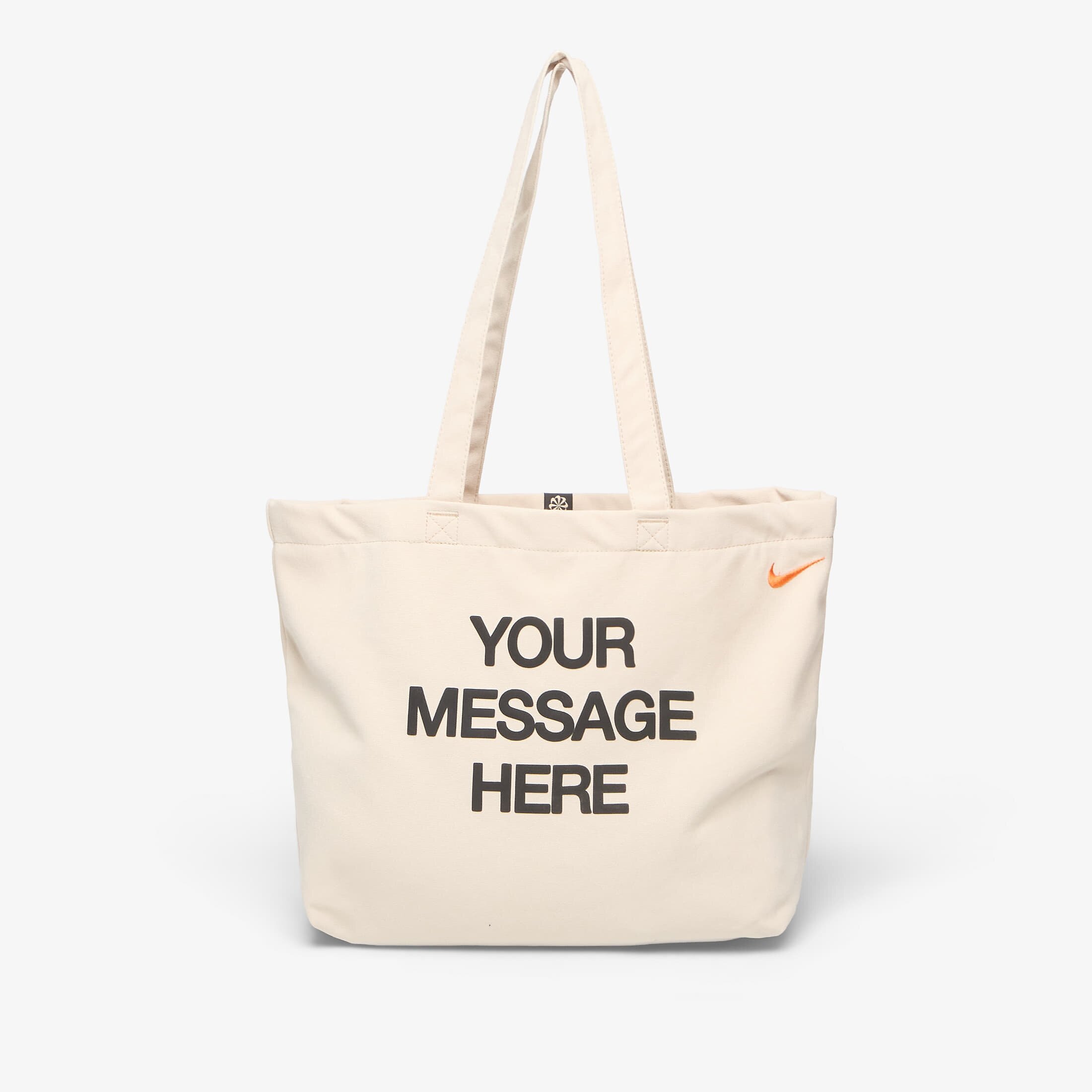 Nike Чанта Heritage "Your Message Here" Tote Bag 22L Oatmeal/ Safety Orange/ Safety Orange