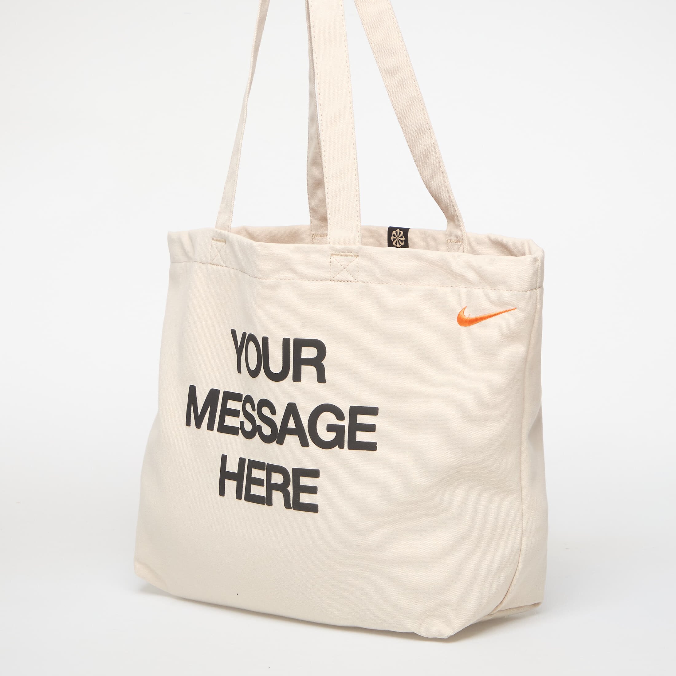 Nike Чанта Heritage "Your Message Here" Tote Bag 22L Oatmeal/ Safety Orange/ Safety Orange