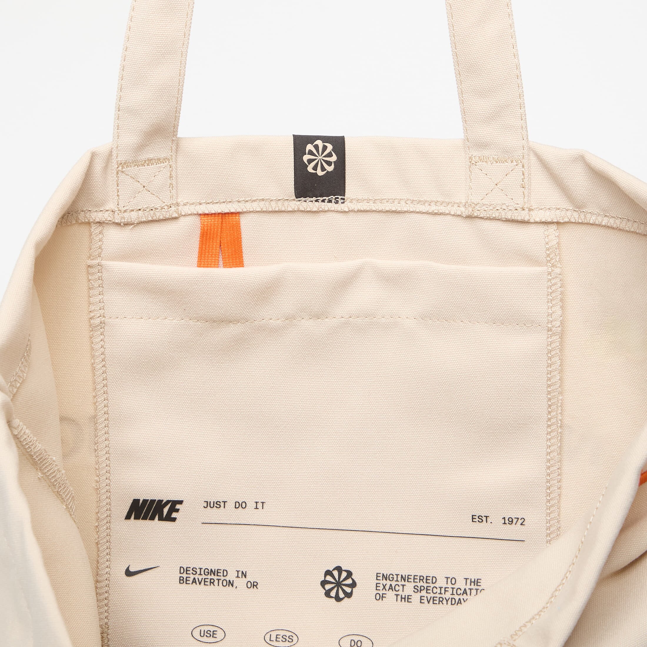 Nike Чанта Heritage "Your Message Here" Tote Bag 22L Oatmeal/ Safety Orange/ Safety Orange