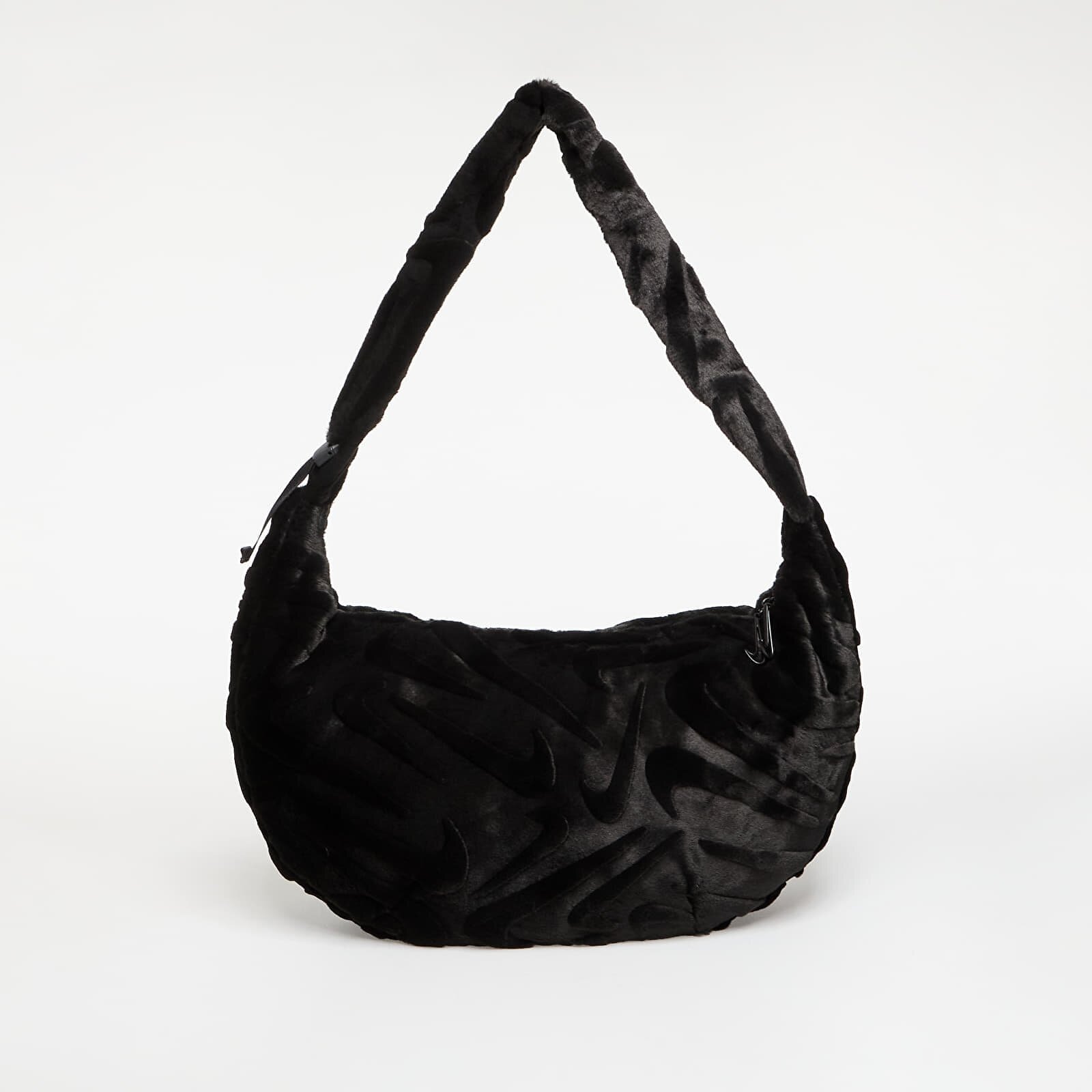 Nike Чанта Sportswear Faux Fur Slouchy Bag 19L Black/ Black