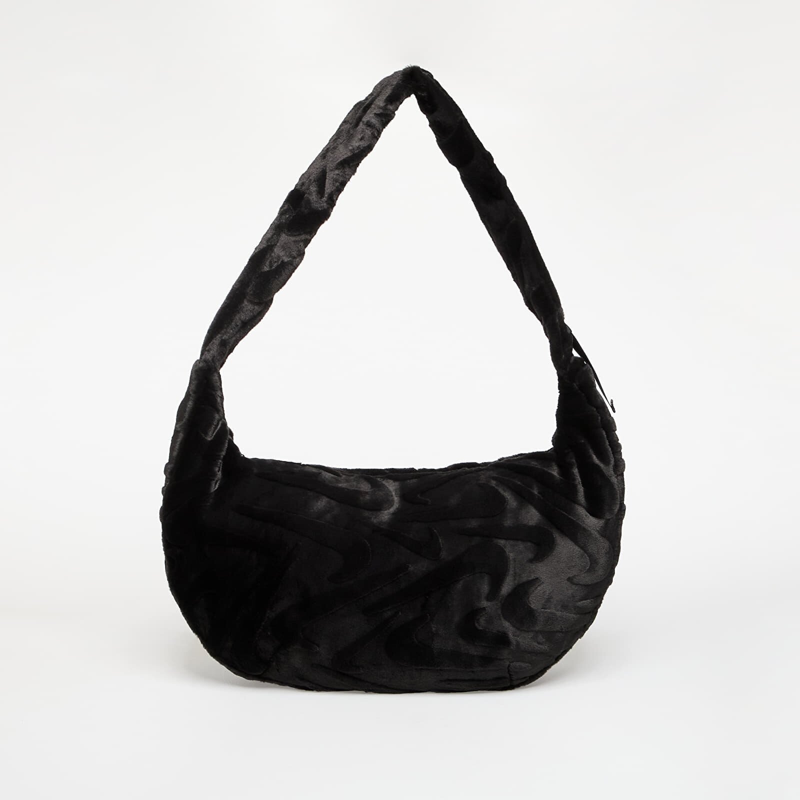 Nike Чанта Sportswear Faux Fur Slouchy Bag 19L Black/ Black