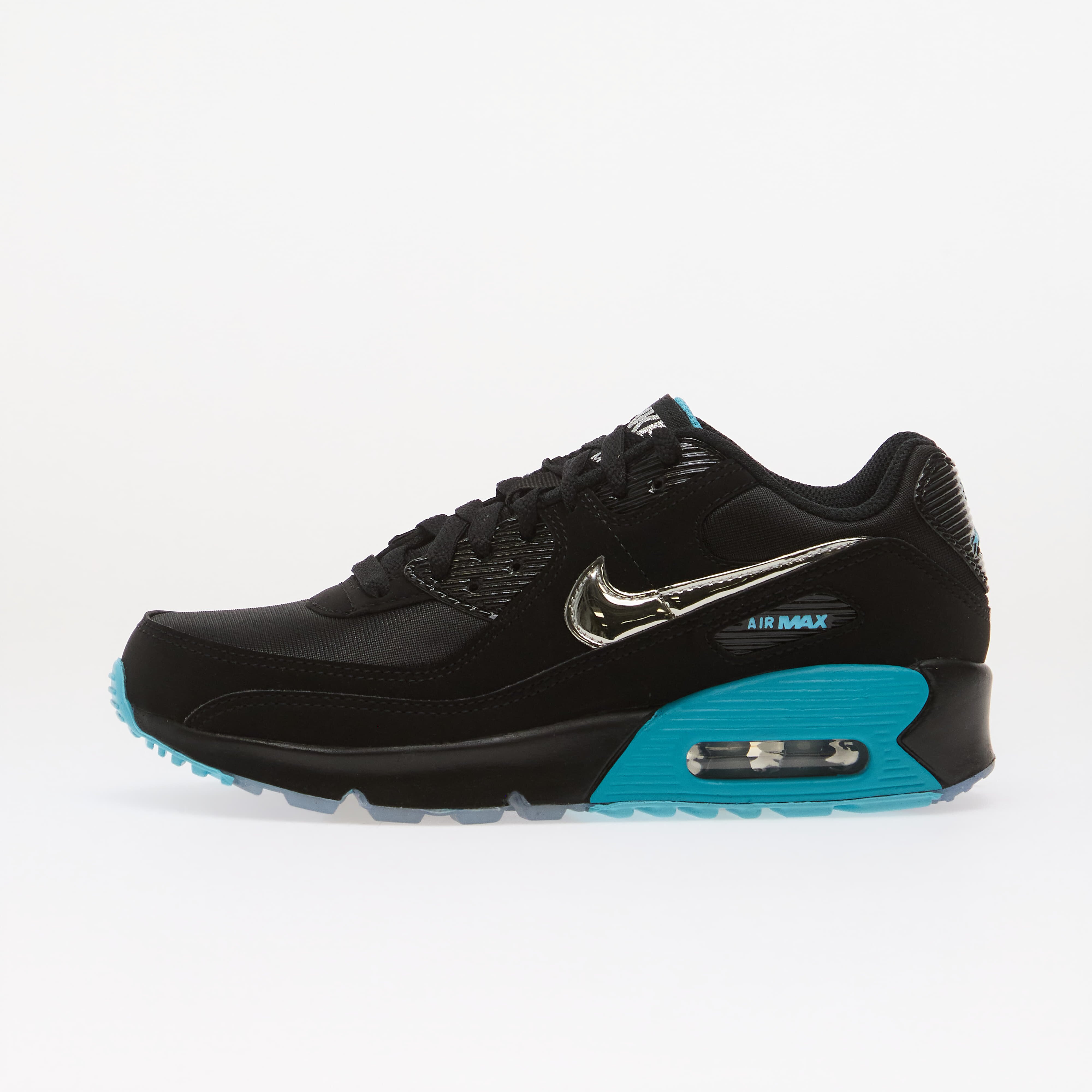 Nike Обувки Air Max 90 SE Kids Black/ Chrome/ Gamma Blue/ Ice