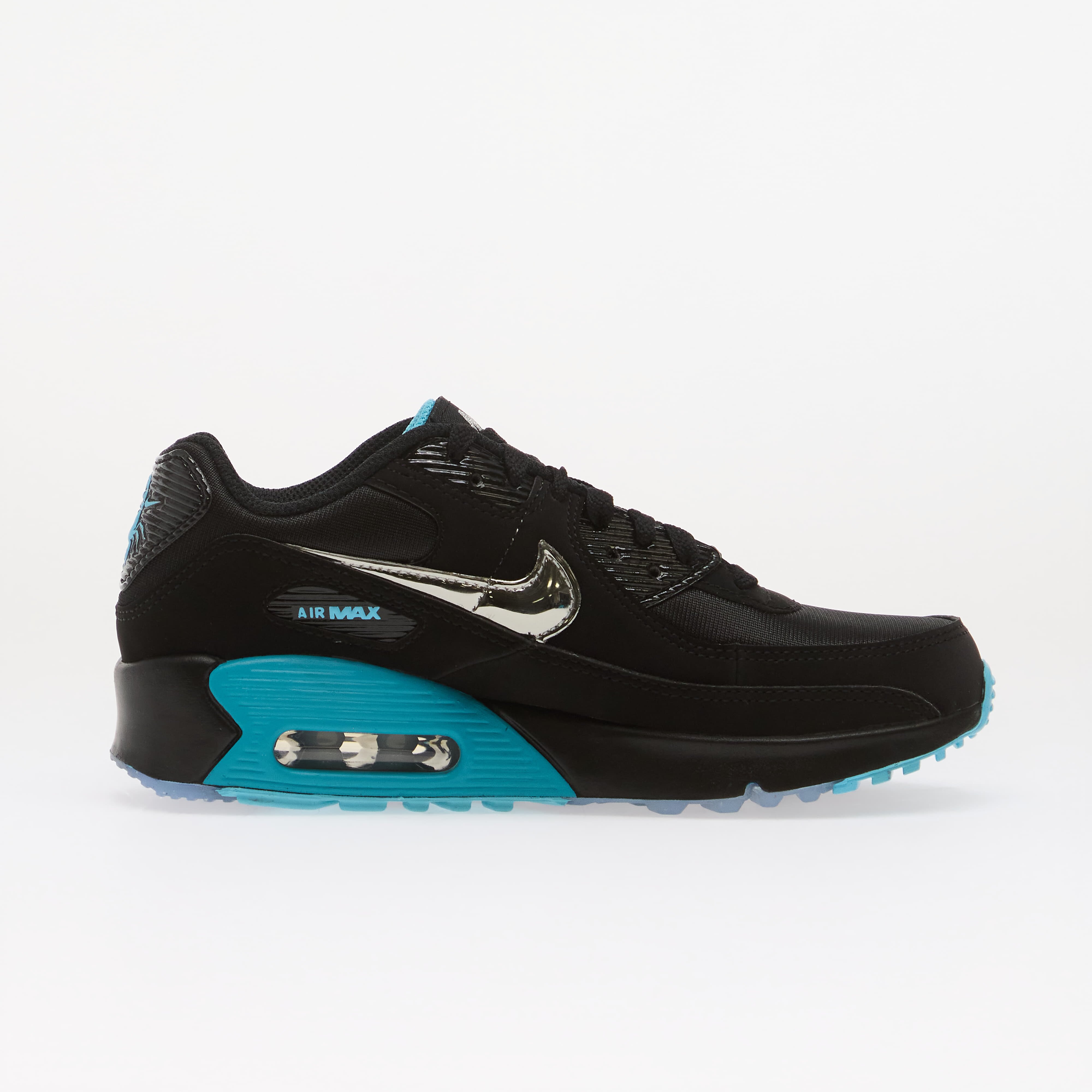 Nike Обувки Air Max 90 SE Kids Black/ Chrome/ Gamma Blue/ Ice