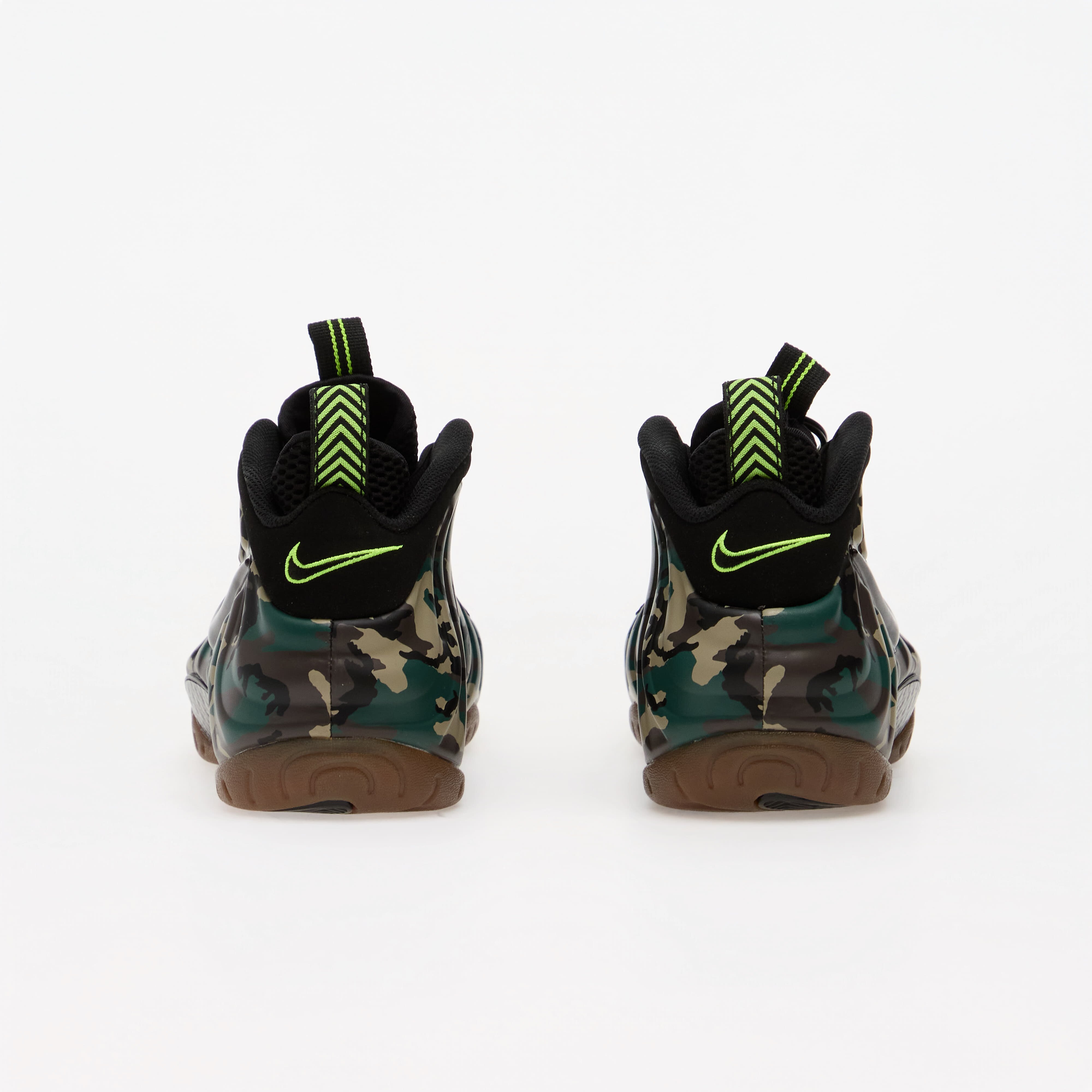 Nike Сникърси Air Foamposite Pro Premium Black/ Black-Voltage Green-Gum Dark Brown