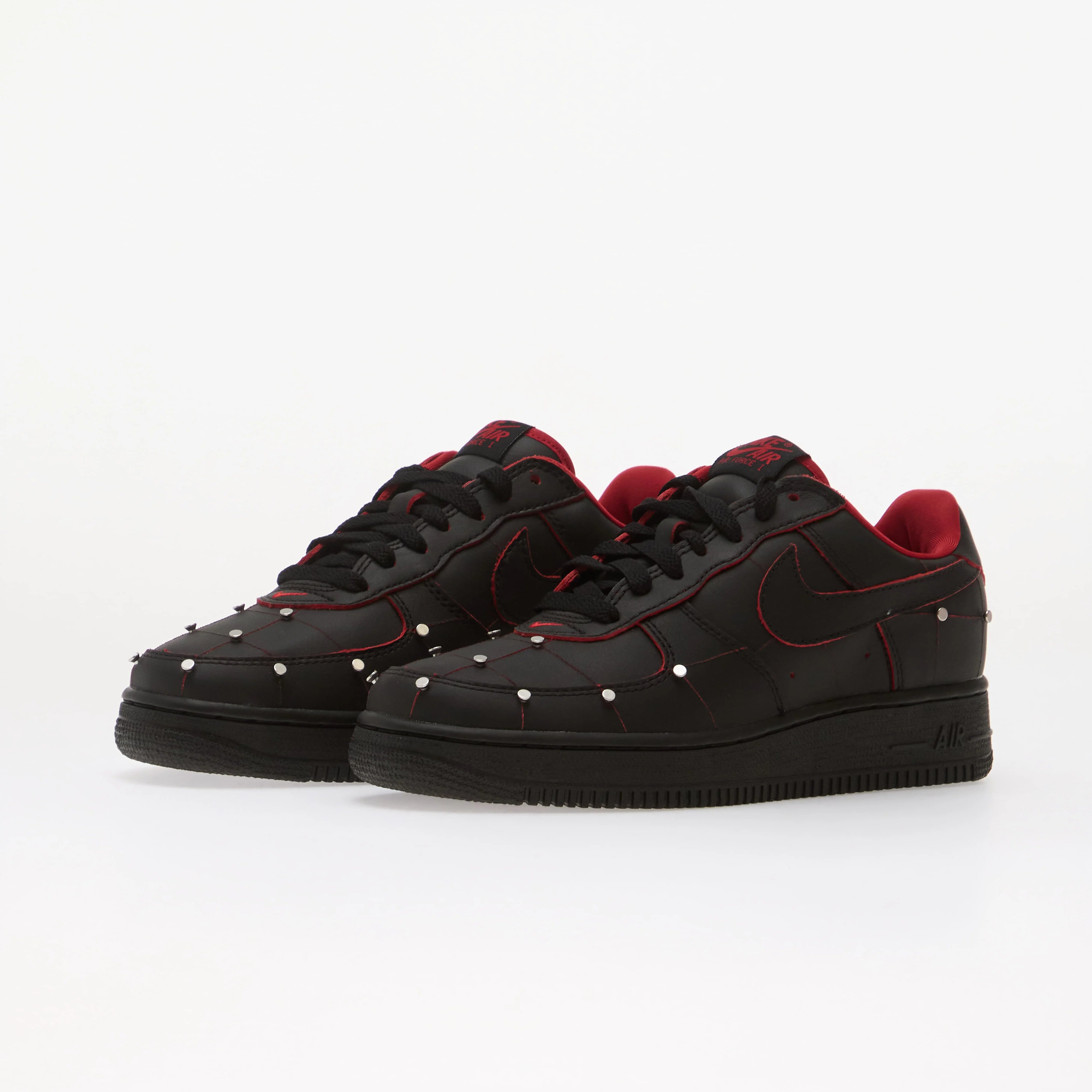 Nike Сникърси Air Force 1 '01 "Nightmare" Pinhead Black/ Black-Gym Red-Metallic Silver