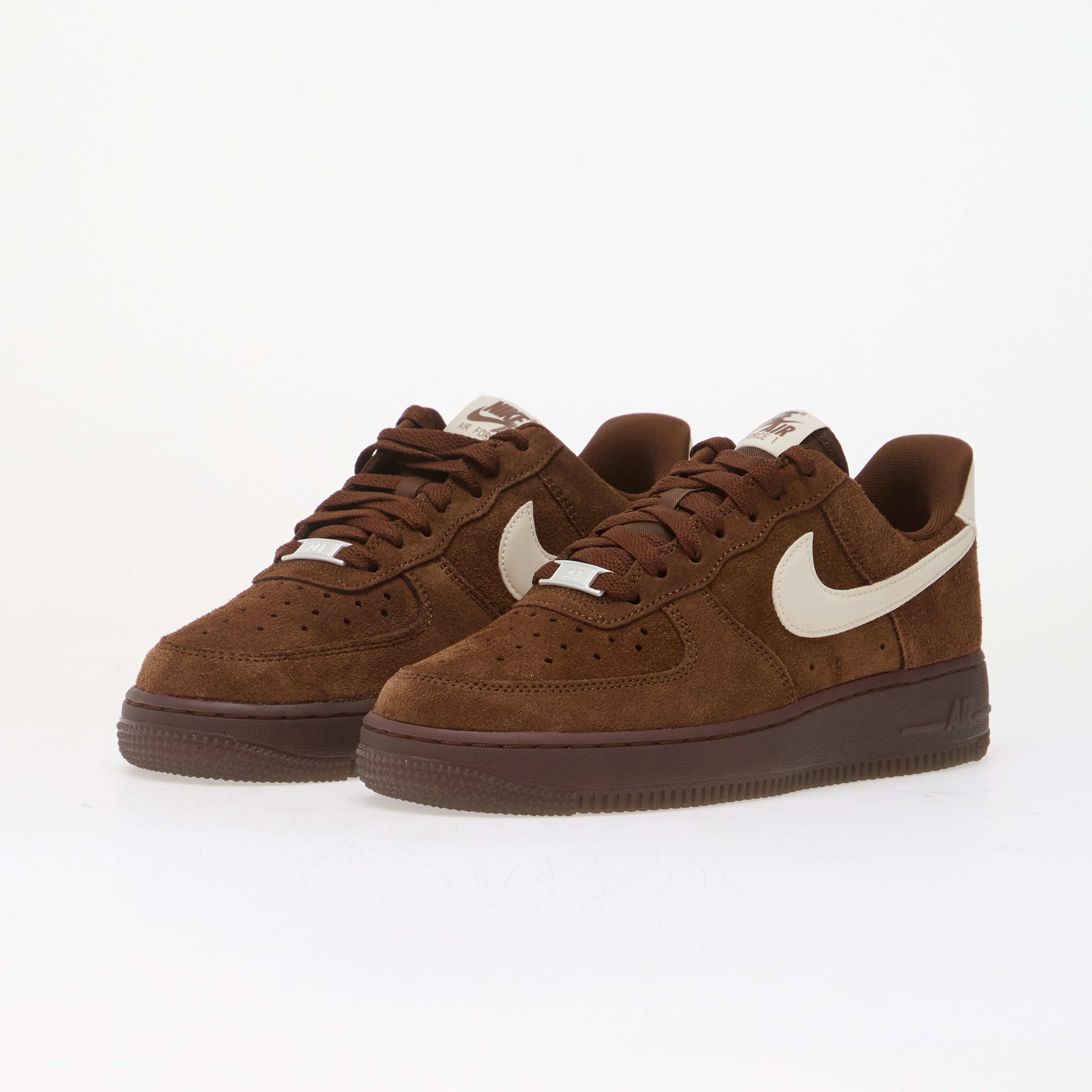 Nike Сникърси Air Force 1 '07 Suede Cacao Wow/ Soft Pearl-Team Green