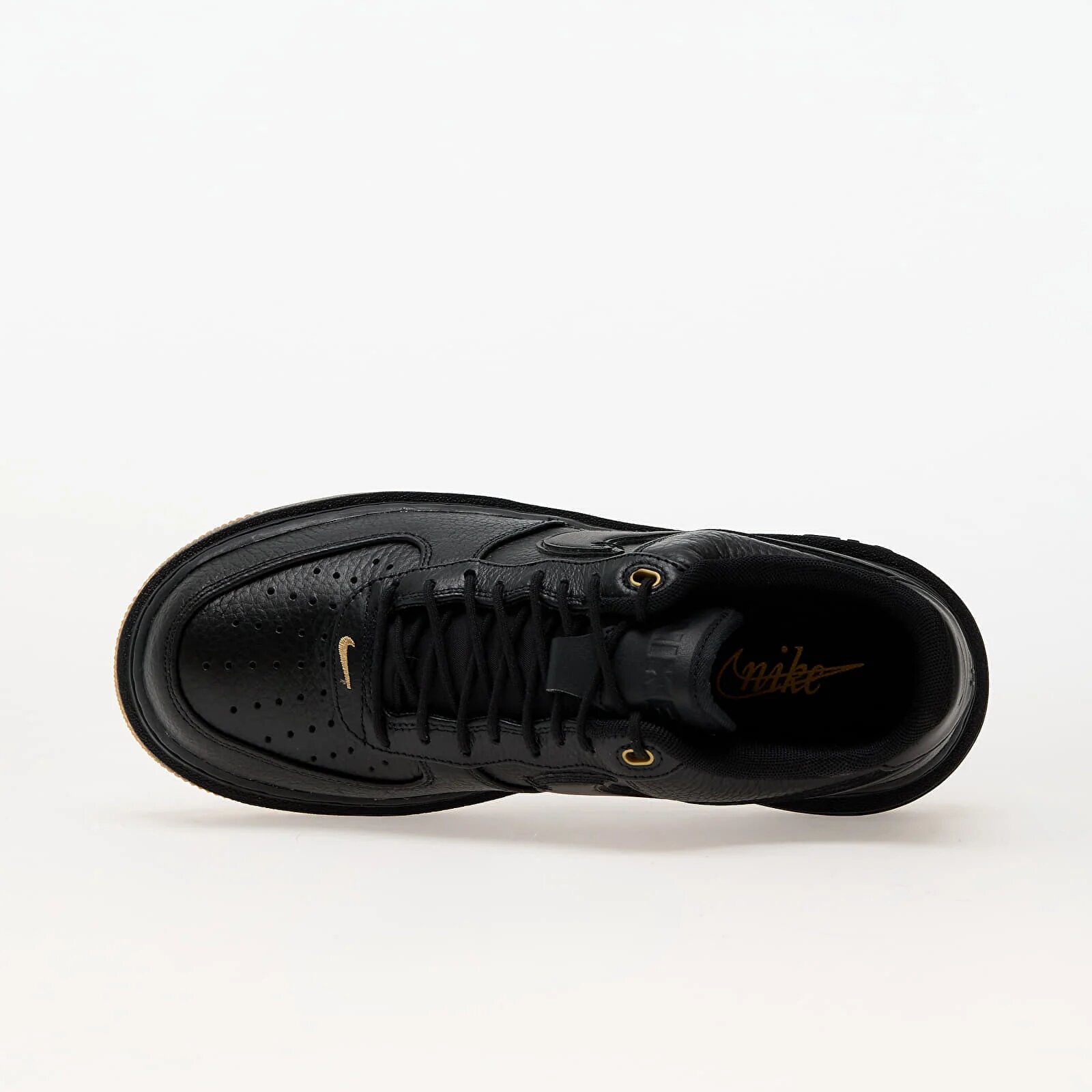 Nike Сникърси Air Force 1 Luxe Black/ Black-Bucktan-Gum Yellow