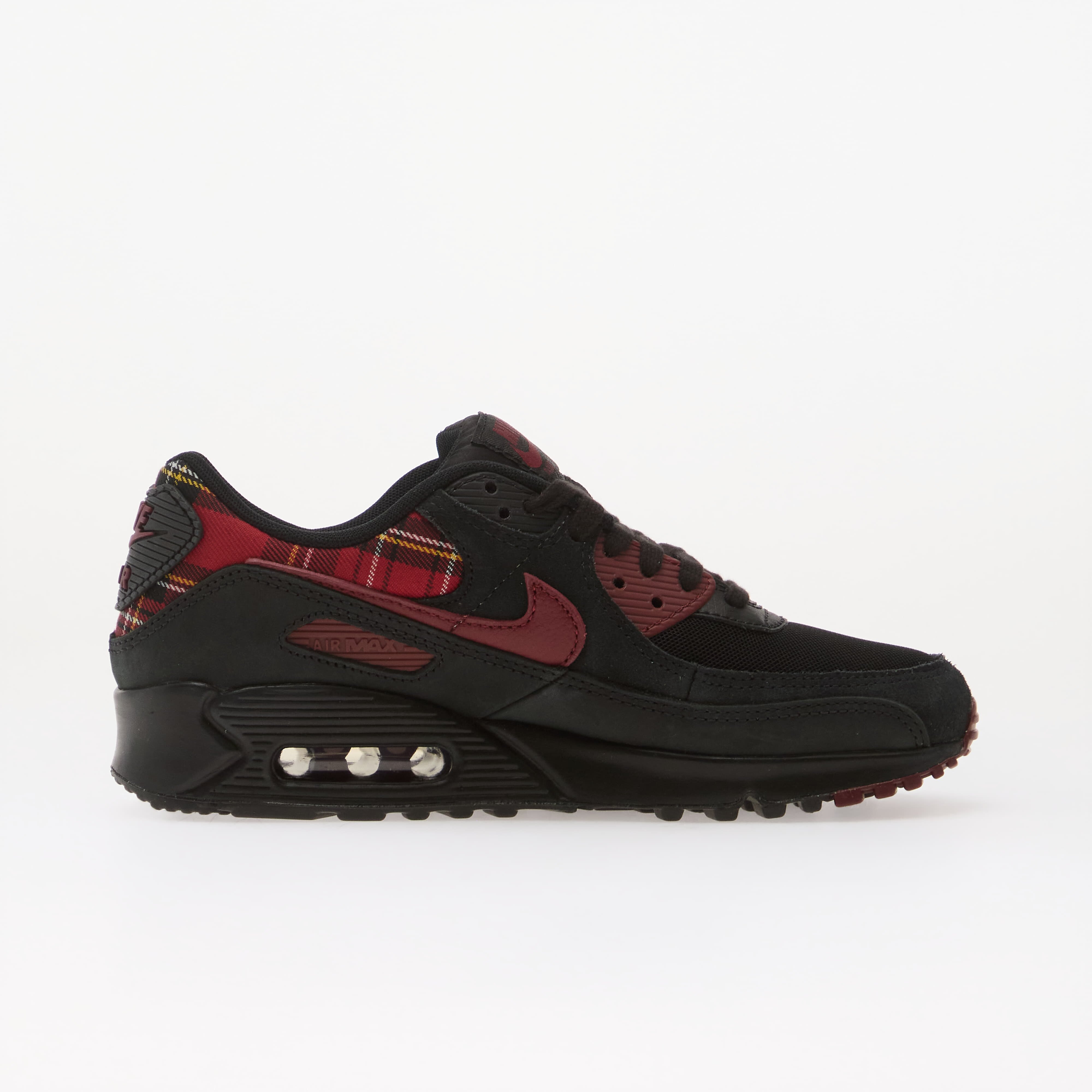 Nike Сникърси Air Max 90 "Plaid" Black/ Team Red-Tough Red-Yellow Ochre