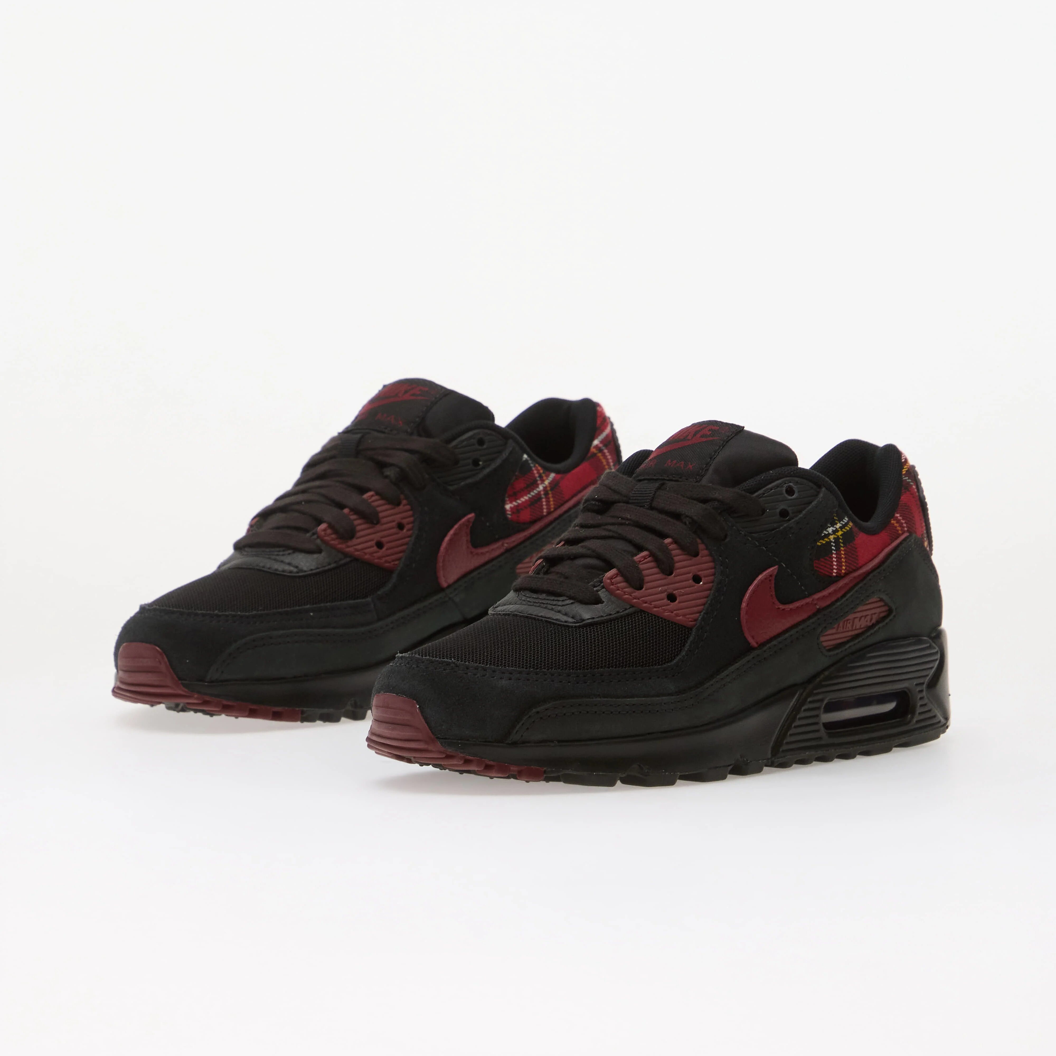 Nike Сникърси Air Max 90 "Plaid" Black/ Team Red-Tough Red-Yellow Ochre