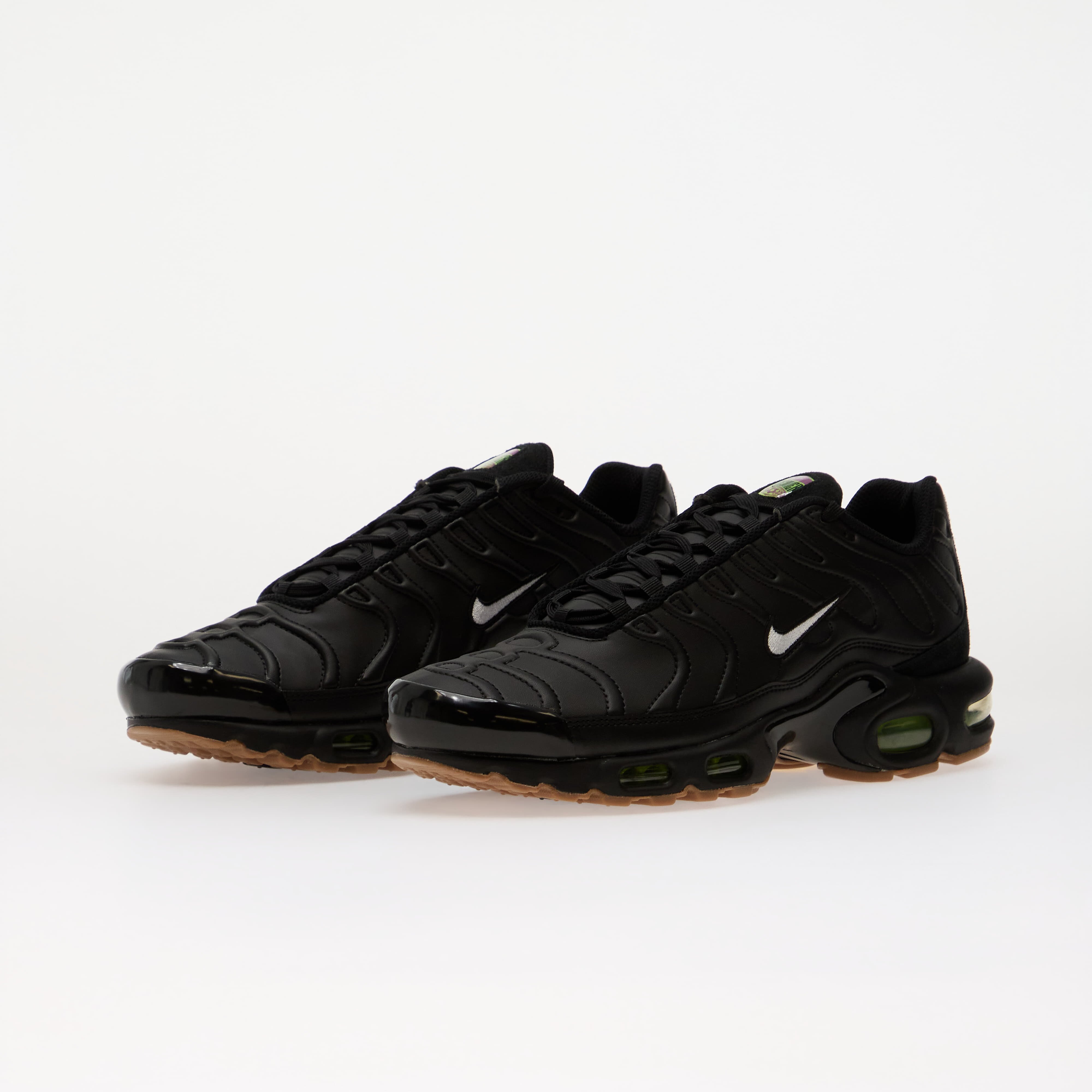 Nike Сникърси Air Max Plus TN Black/ White-Gum Med Brown-Volt