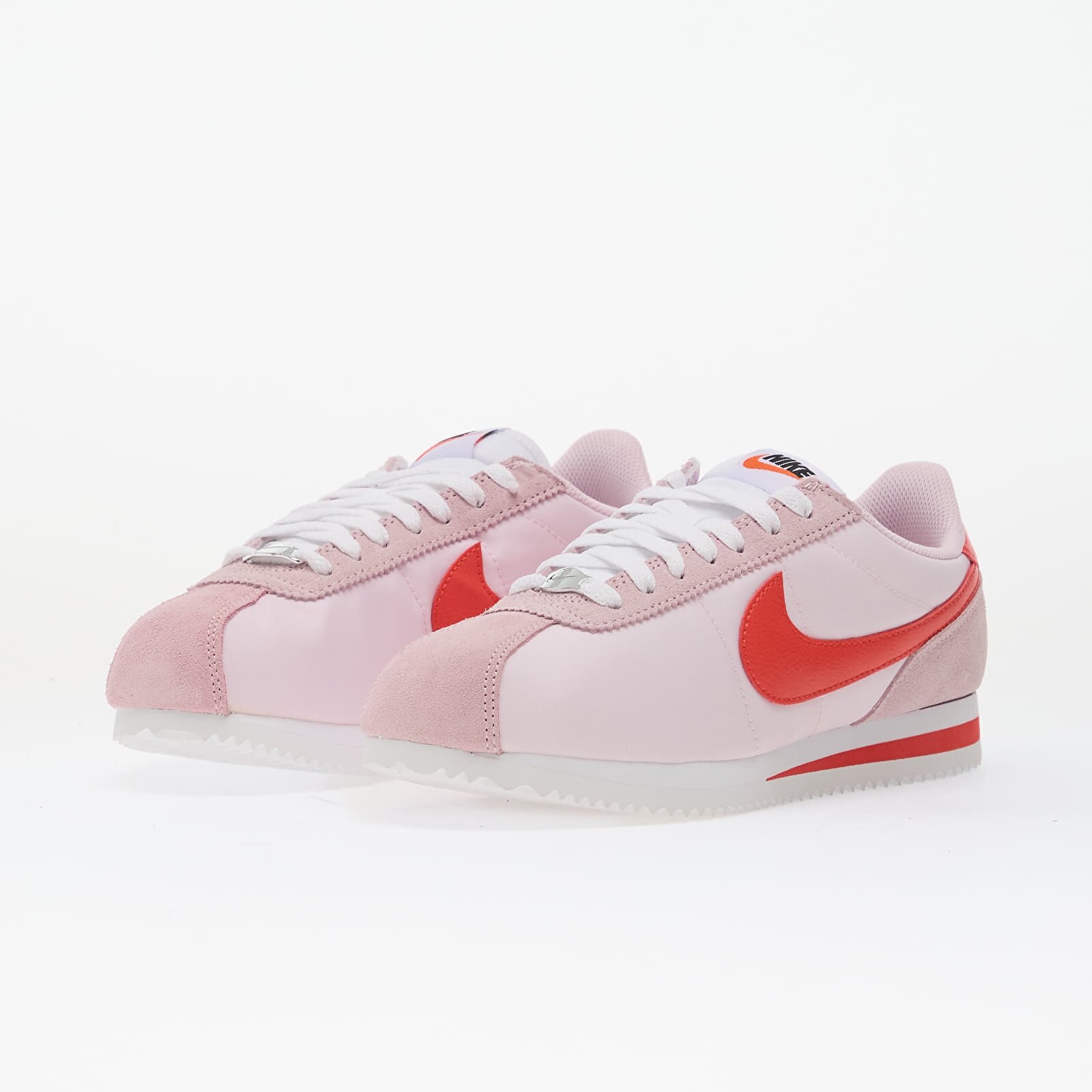 Nike Сникърси Cortez Textile Pink Foam/ Lt Crimson-White-Safety Orange