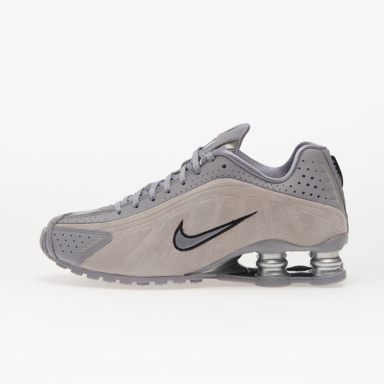 Nike Сникърси W Shox R4 Cement Grey/ Black-College Grey-Mtlc Silver