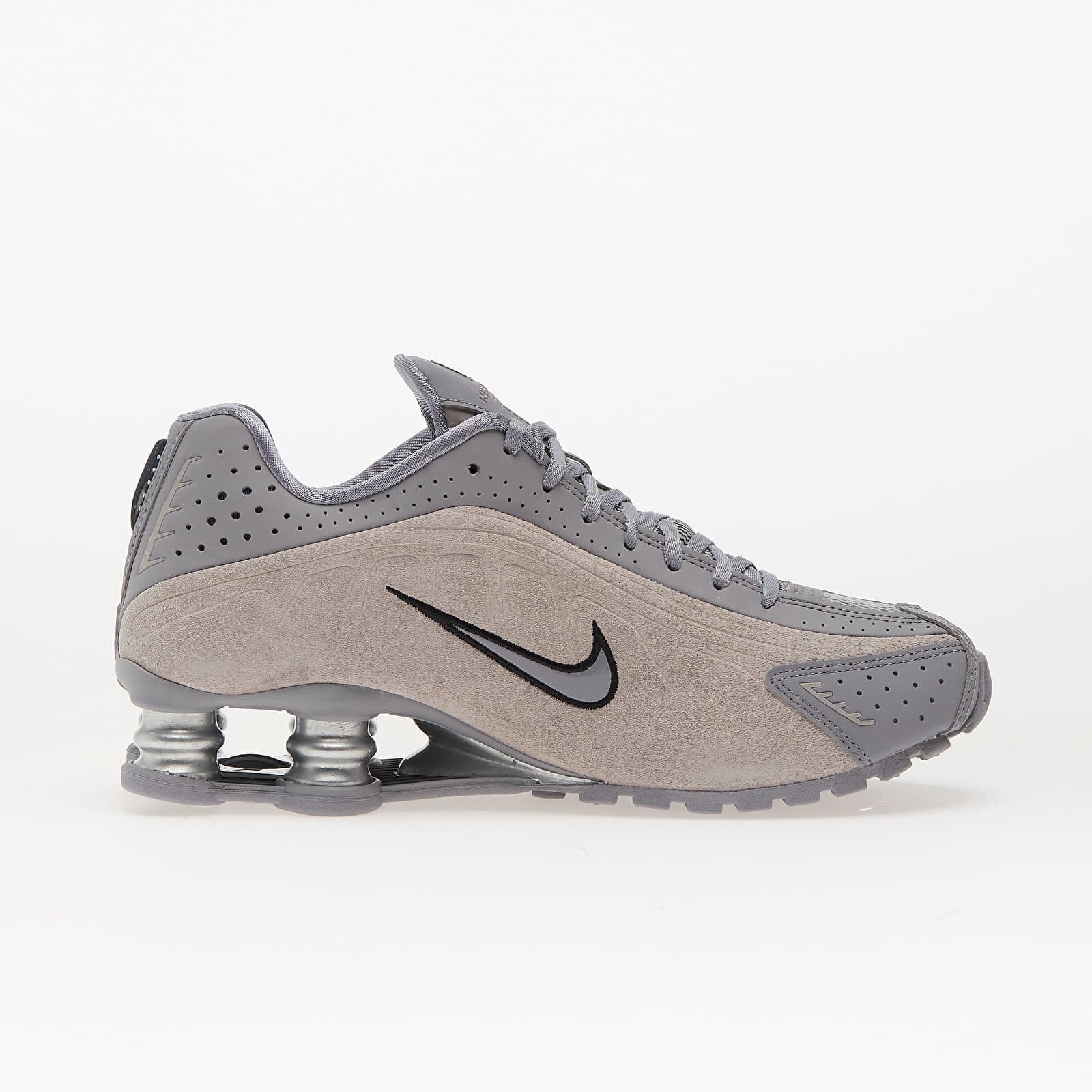 Nike Сникърси W Shox R4 Cement Grey/ Black-College Grey-Mtlc Silver