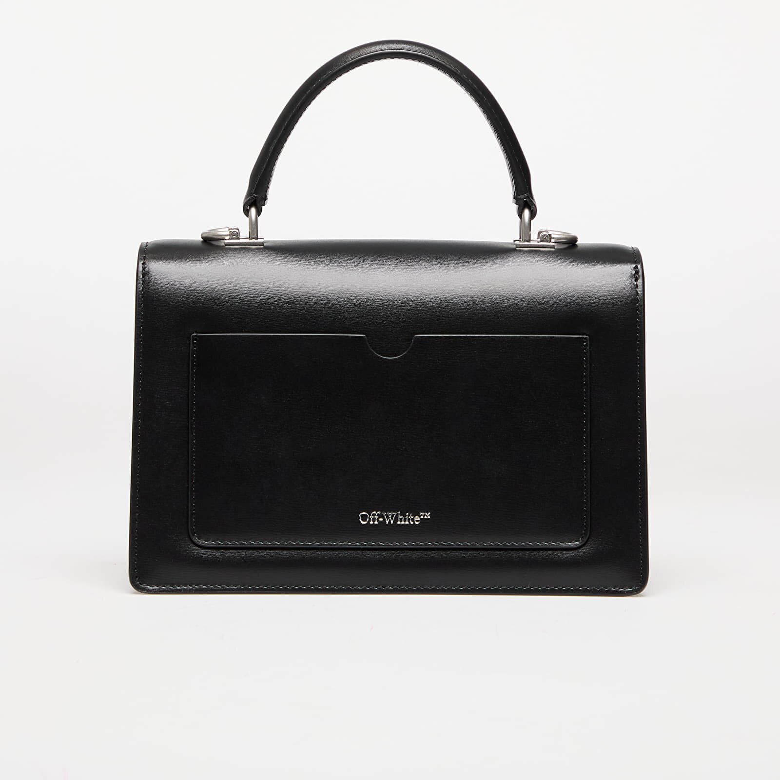 Off-White Чанта Jitney 1.4 Top Handle Chain Black/ Silver