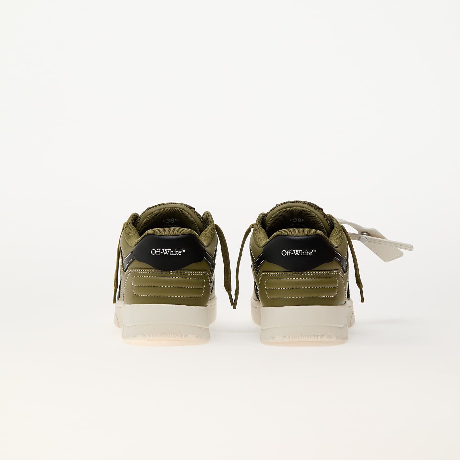 OFF-WHITE KIDS Сникърси Off-White Out Of Office Olive Green - Black