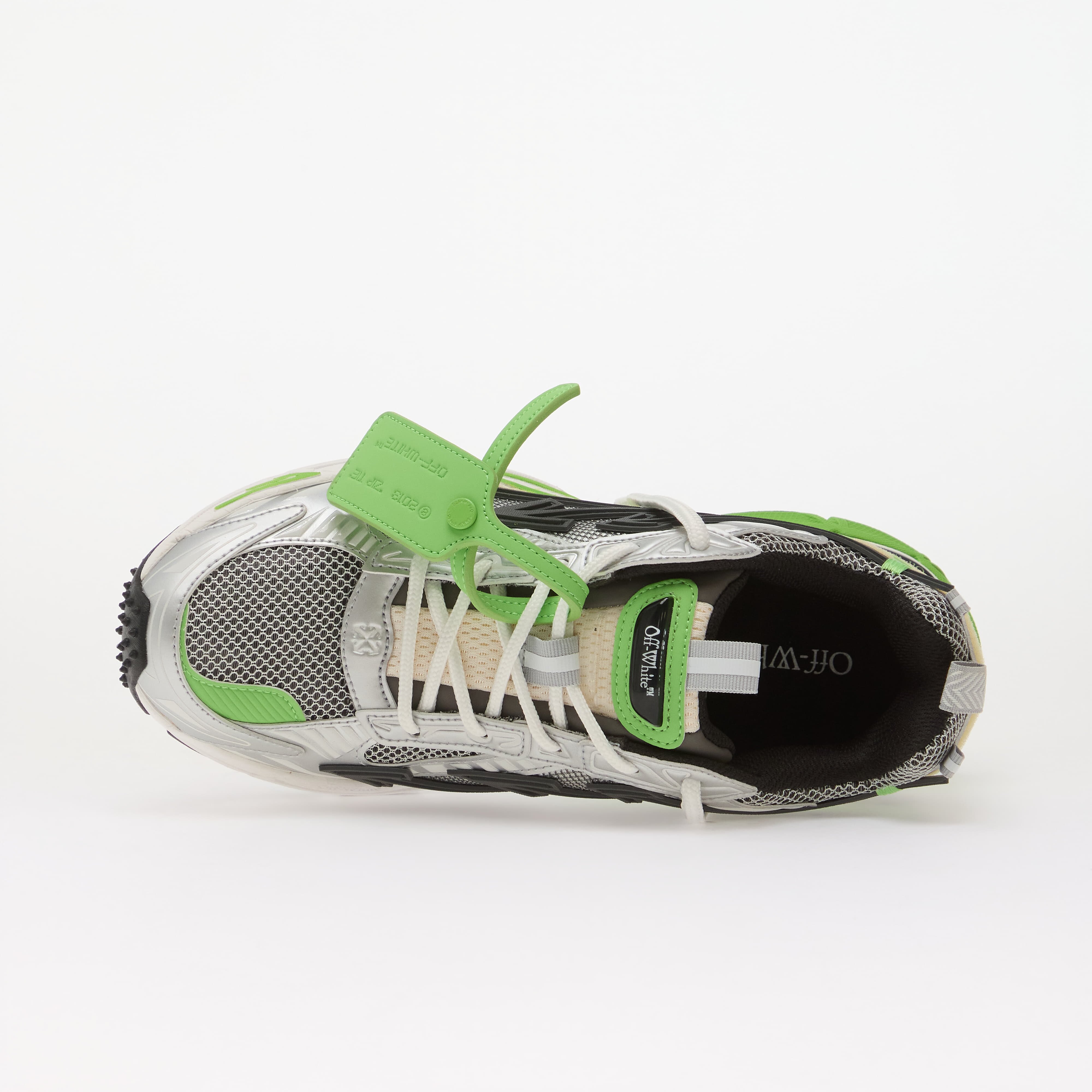 Off-White Сникърси Be Right Back Sneakers Grey/ Neon Green