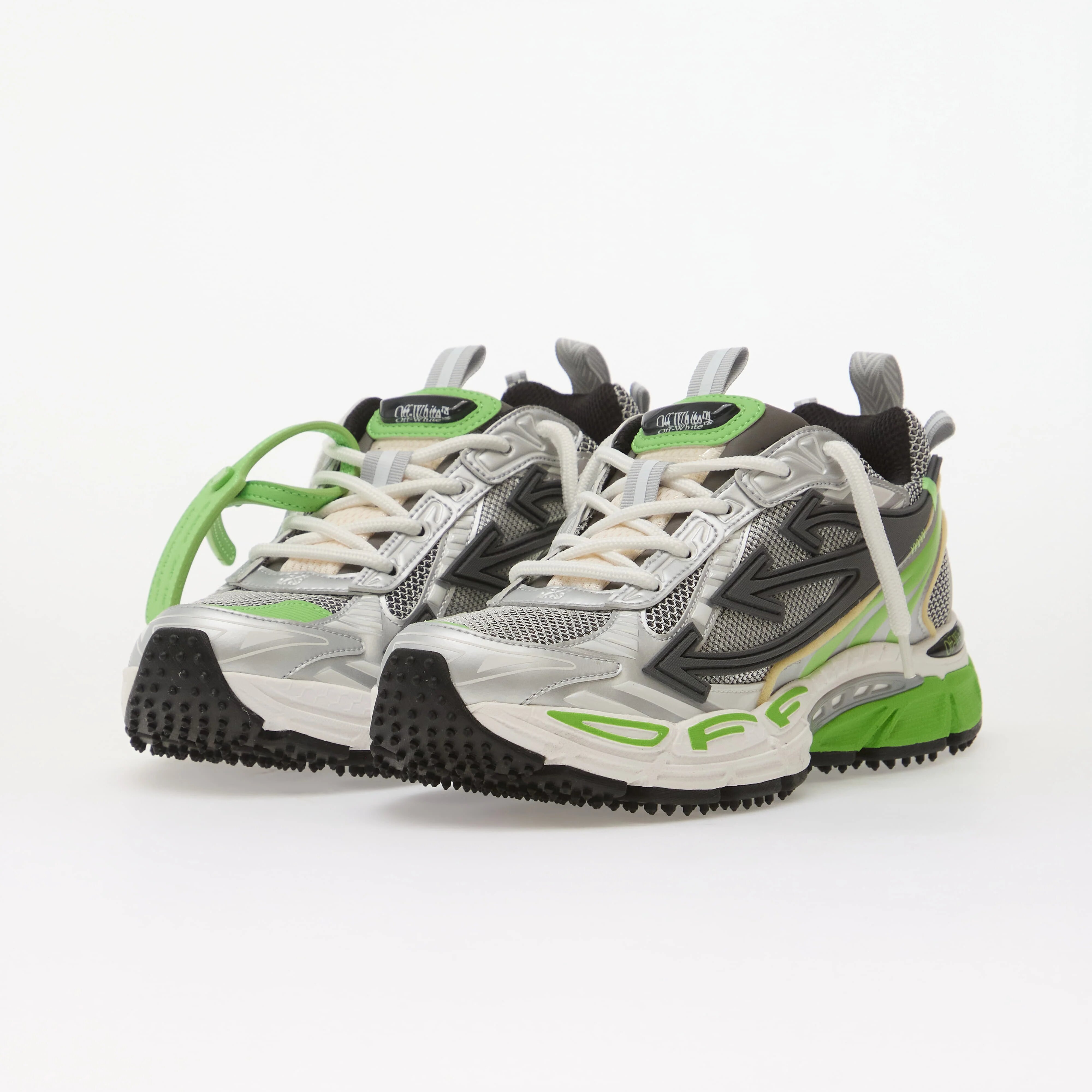Off-White Сникърси Be Right Back Sneakers Grey/ Neon Green