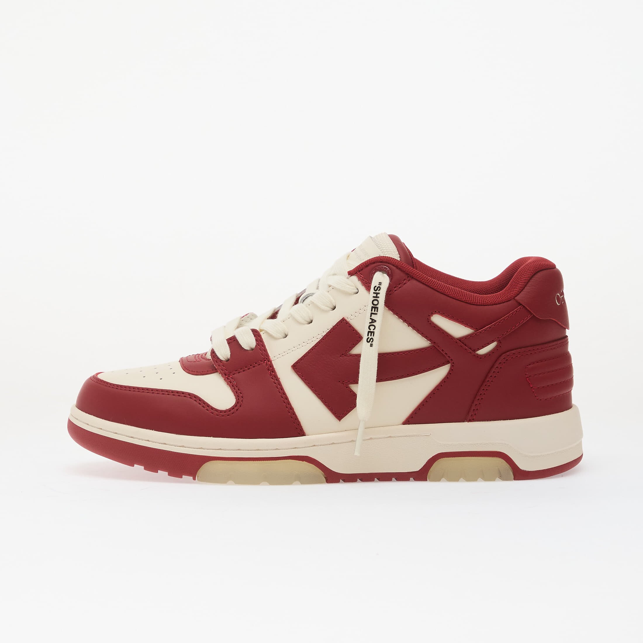Off-White Сникърси M-Out Of Office Calf Lea-002 Off White - Coral Red