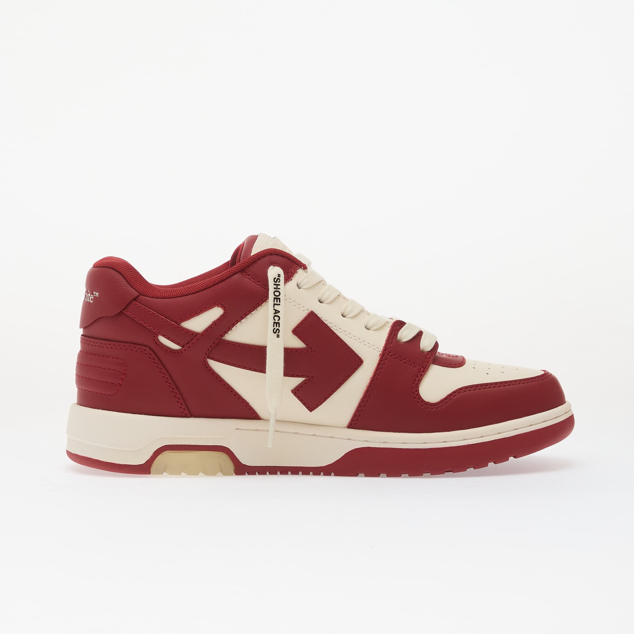 Off-White Сникърси M-Out Of Office Calf Lea-002 Off White - Coral Red