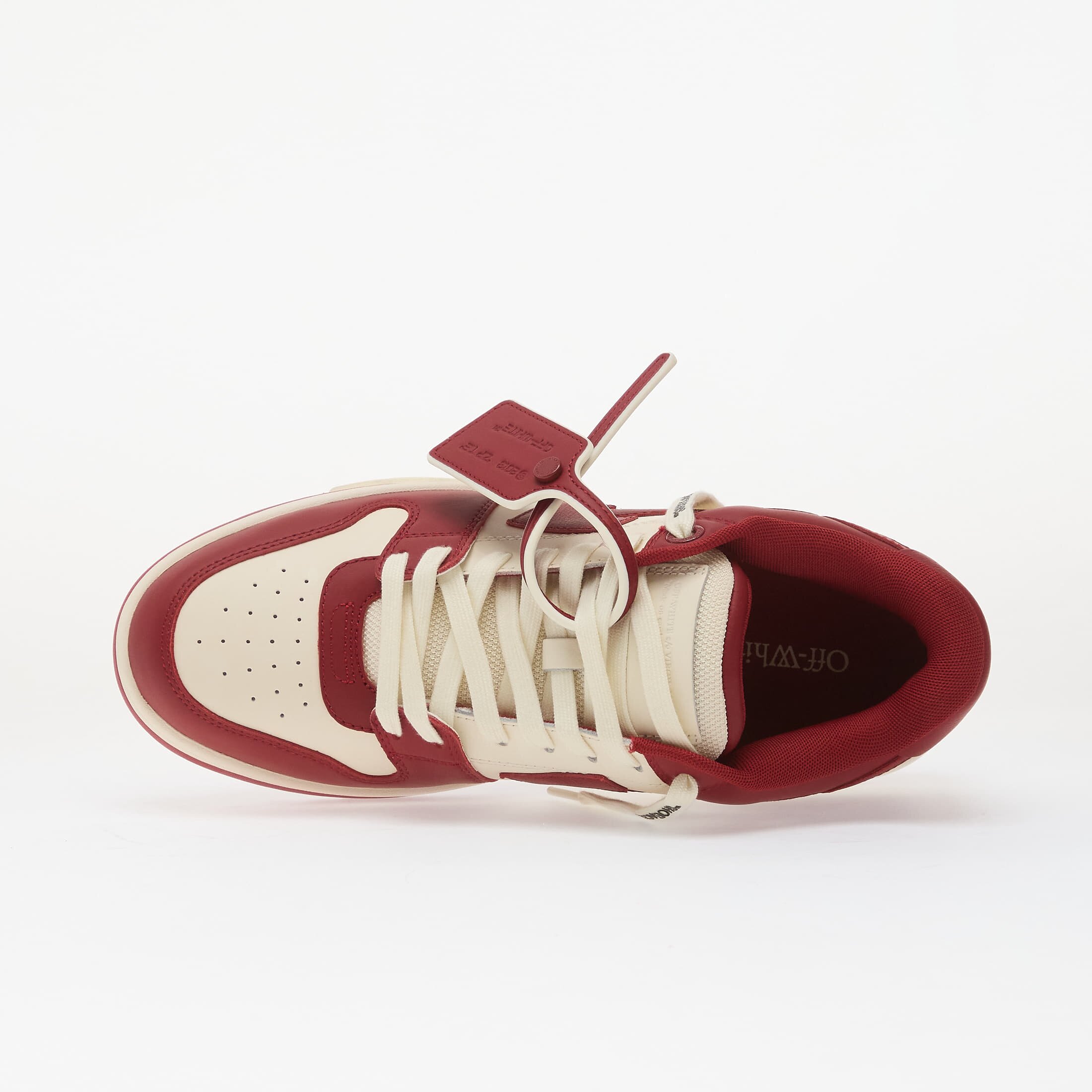 Off-White Сникърси M-Out Of Office Calf Lea-002 Off White - Coral Red