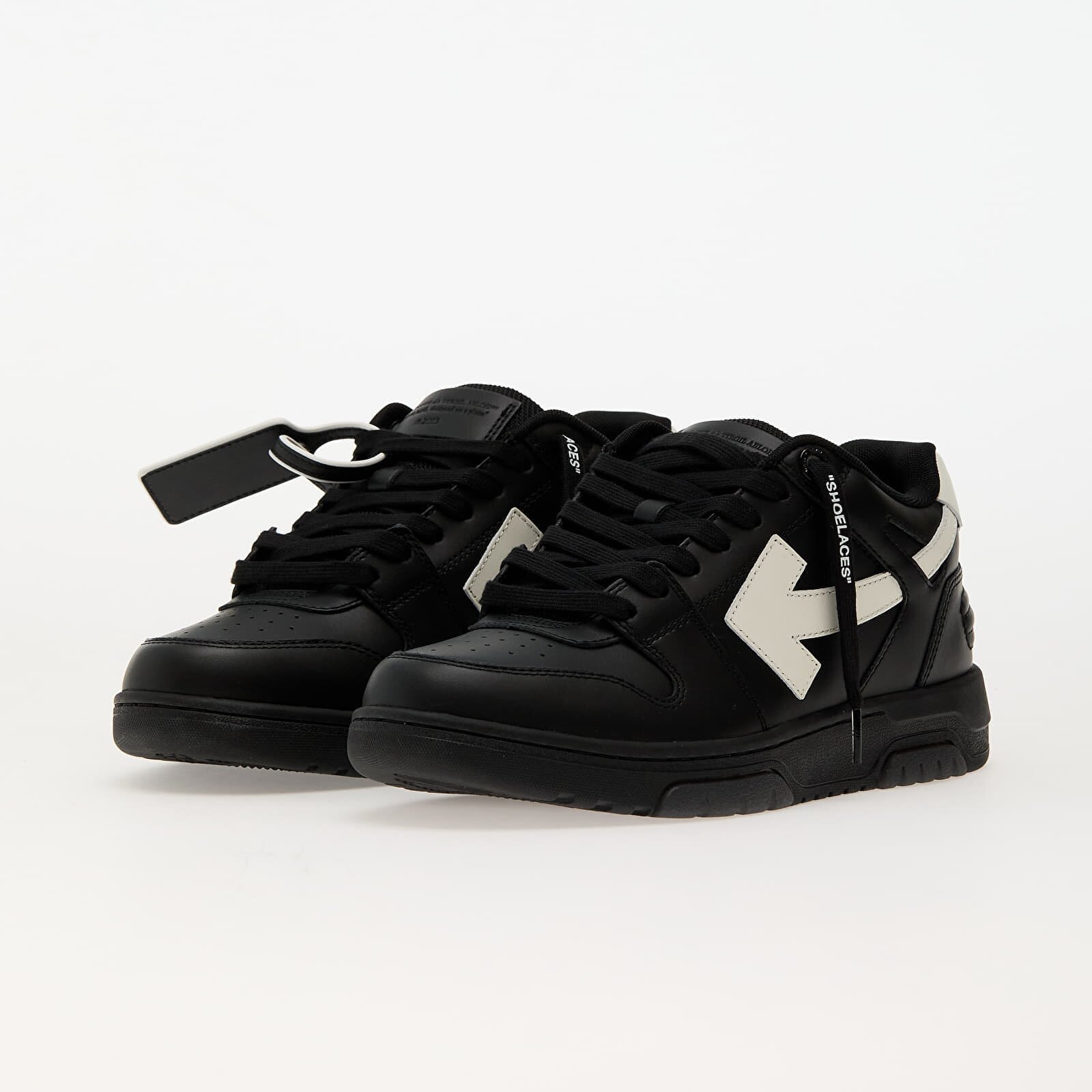 Off-White Сникърси Out Of Office Calf Leather Black White