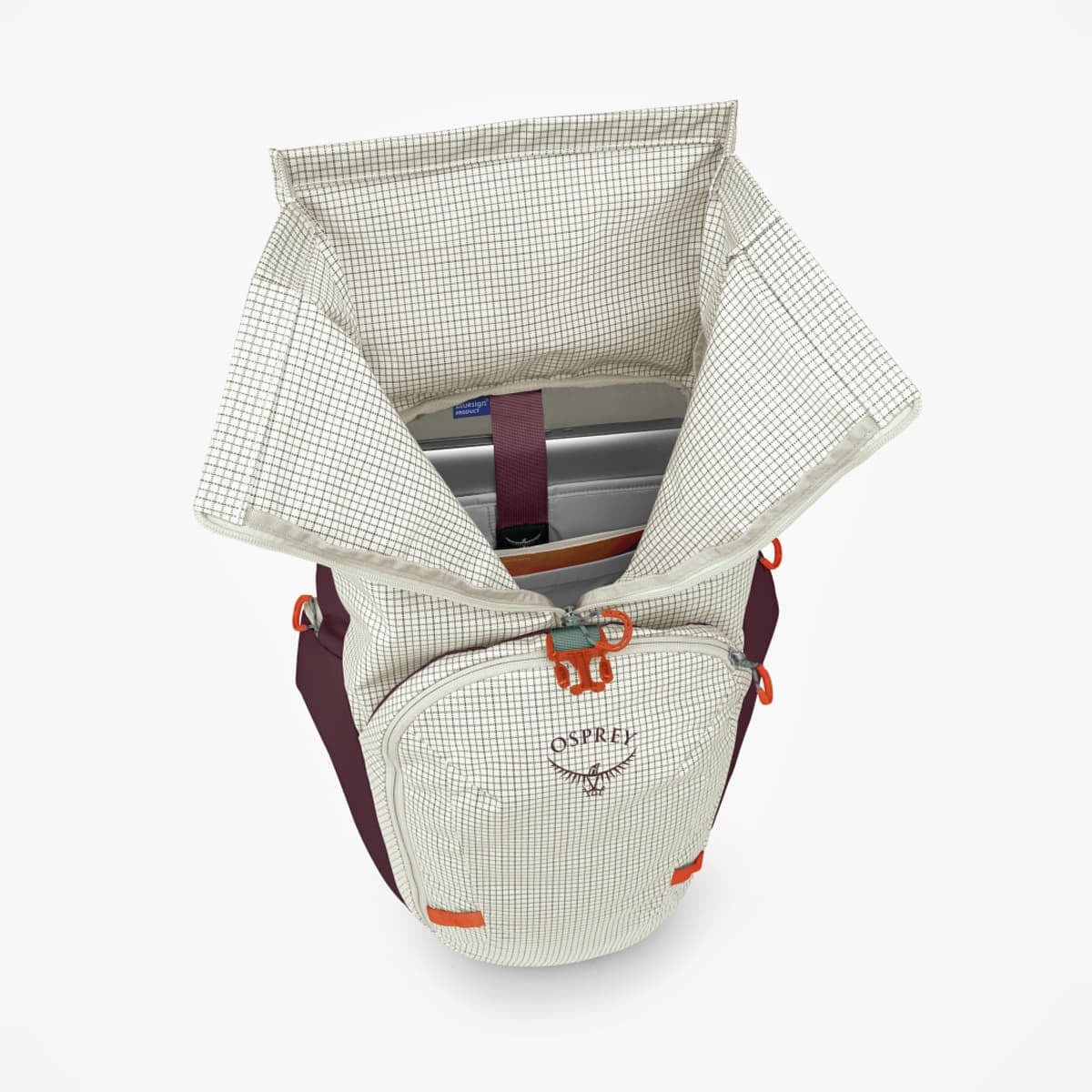 Osprey Чанта Transporter Roll Top Mystery White/ Moody Burgundy