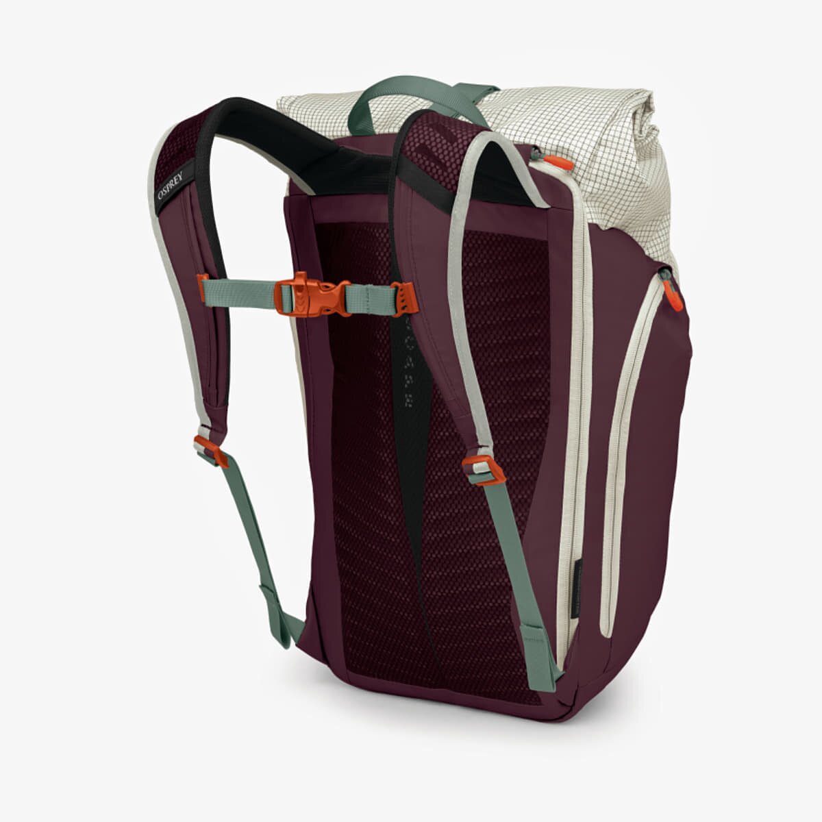Osprey Чанта Transporter Roll Top Mystery White/ Moody Burgundy