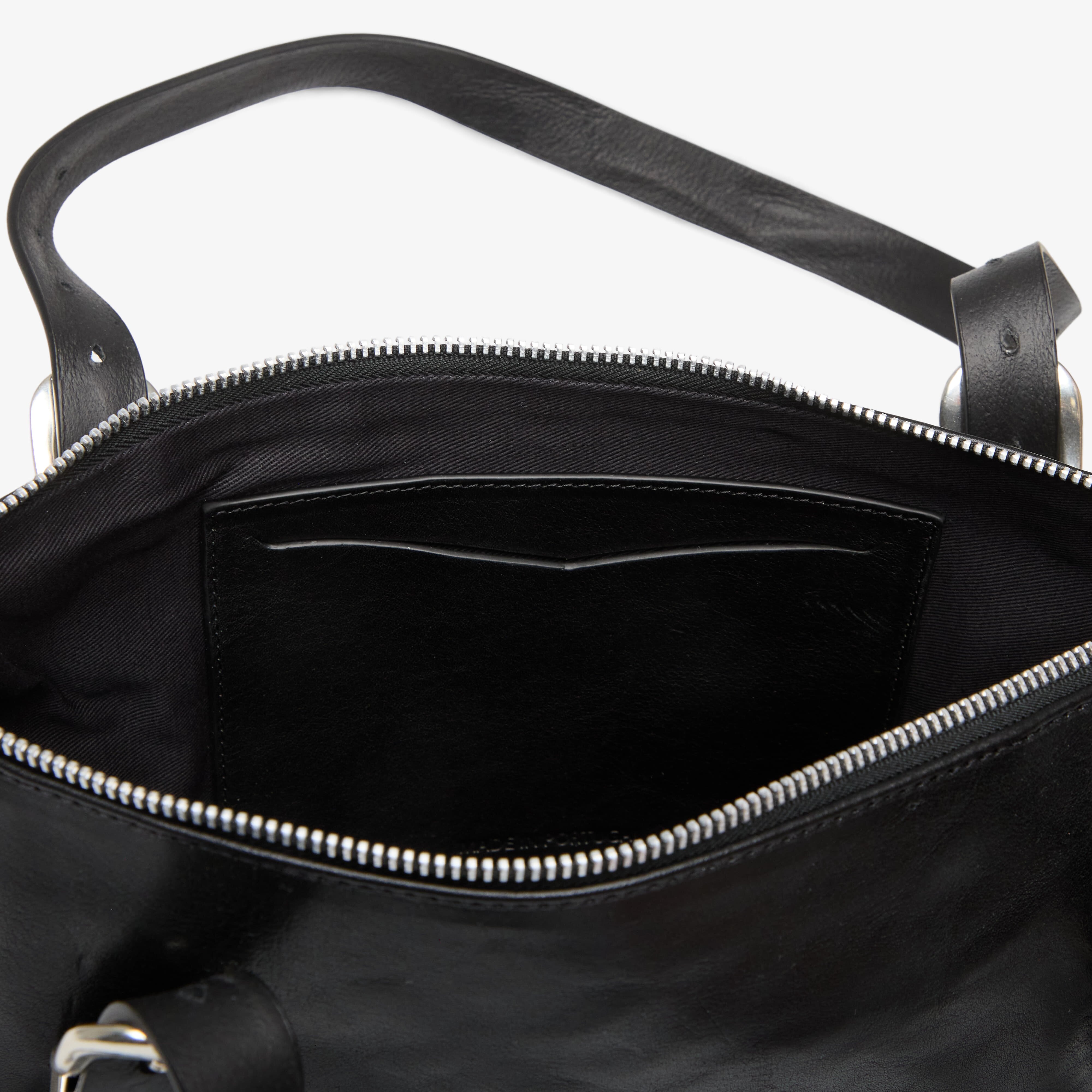 Our Legacy Чанта 2 Cm Belt Shoulder Bag Tire Black Forever Cowhide