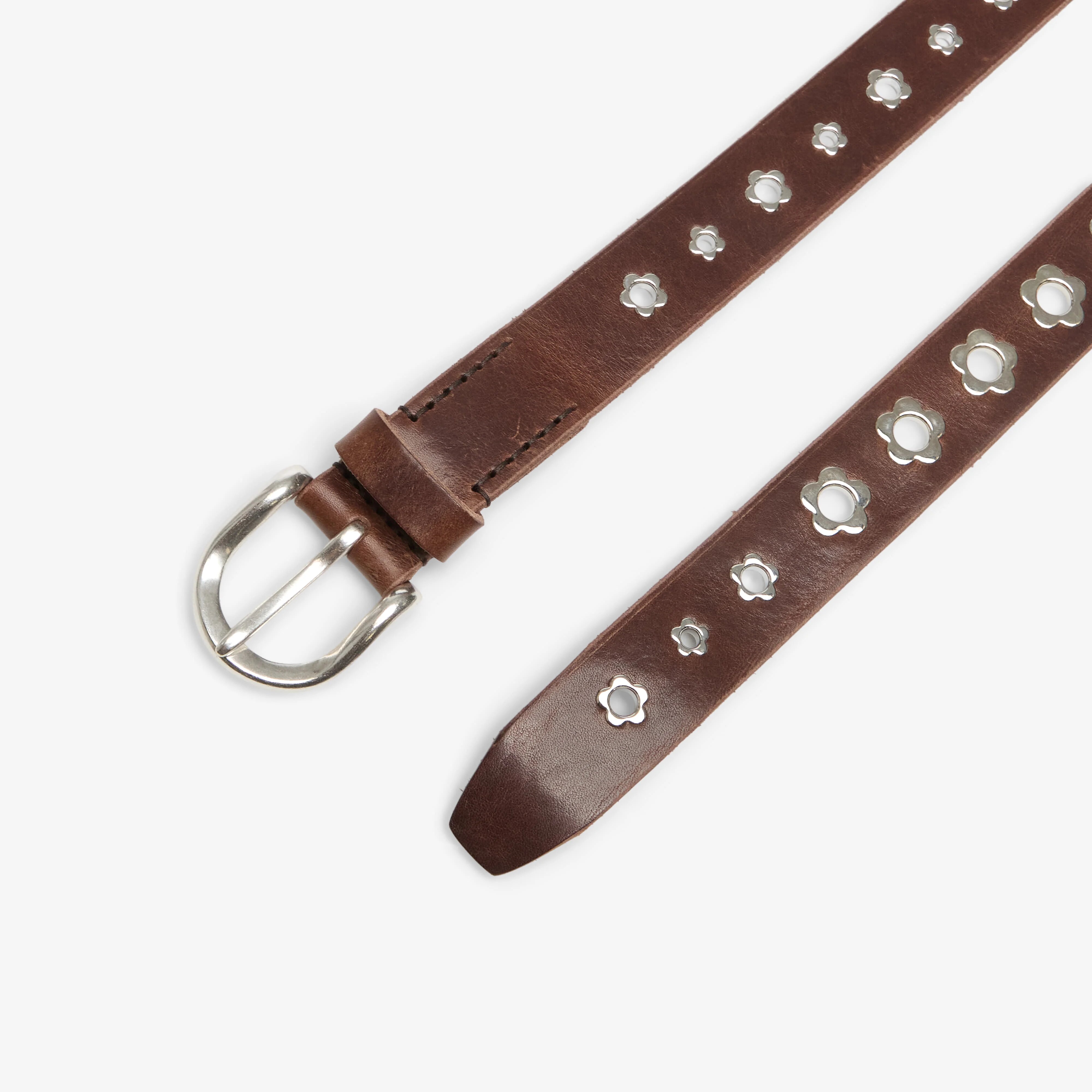 Our Legacy Колан 3.5 Cm Flower Belt Grand Mahogany Glossy Bullhide